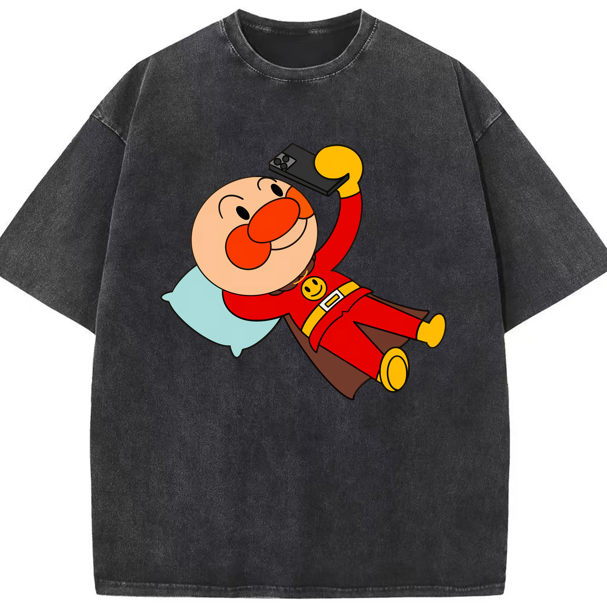 （画像用） アンパンマン Anpanman 綿100% ヴィンテージ風 半袖Tシャツ（フロントプリント）