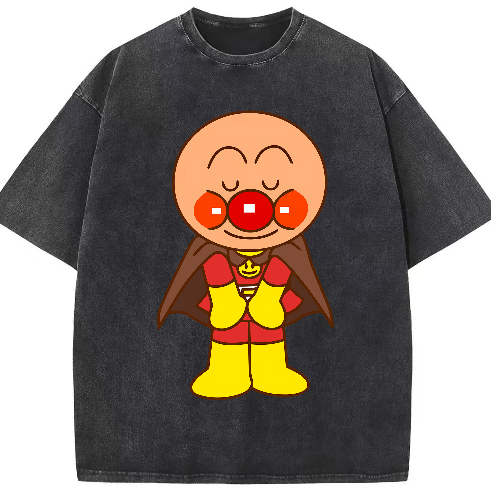 （画像用） アンパンマン Anpanman 綿100% ヴィンテージ風 半袖Tシャツ（フロントプリント）