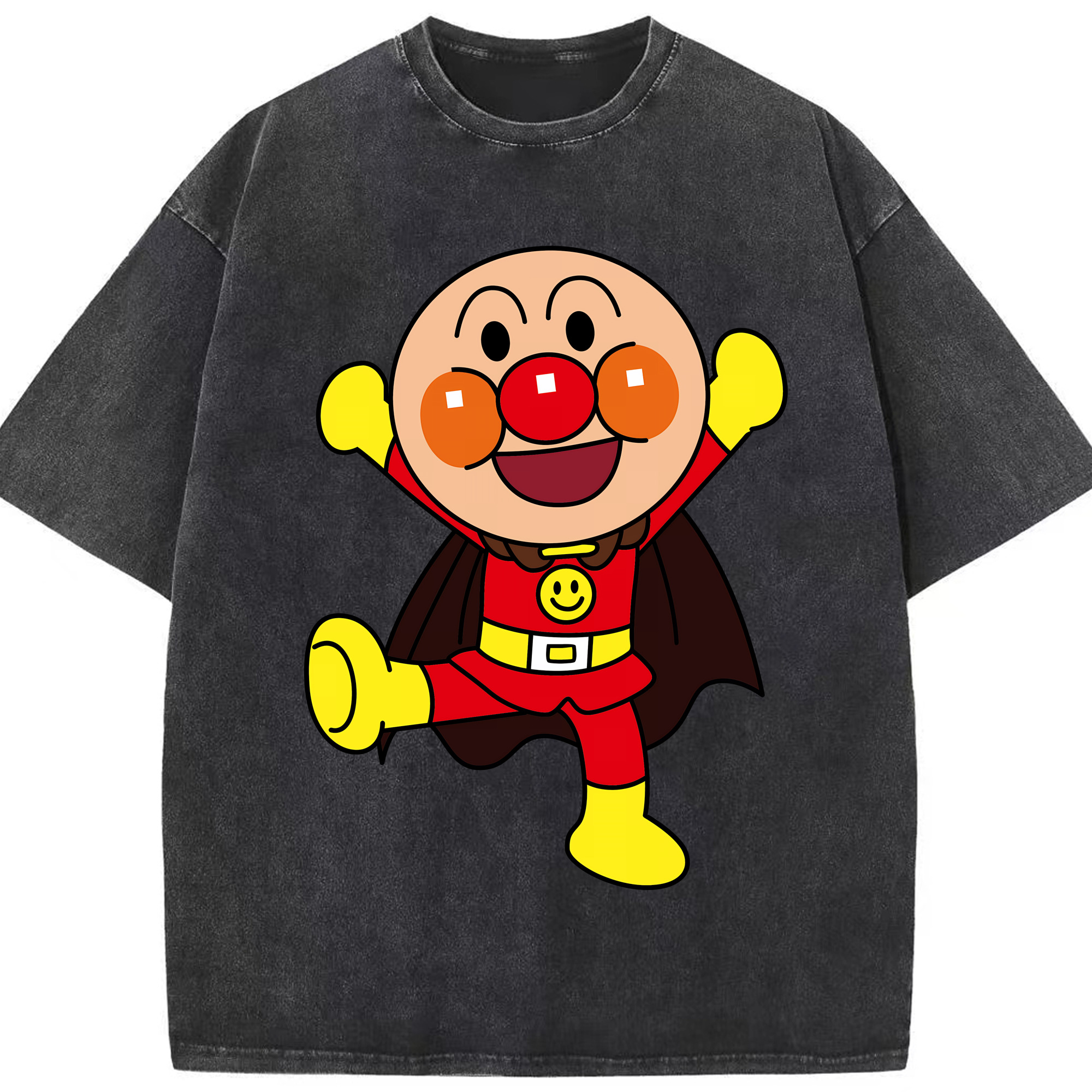 （画像用） アンパンマン Anpanman 綿100% ヴィンテージ風 半袖Tシャツ（フロントプリント）