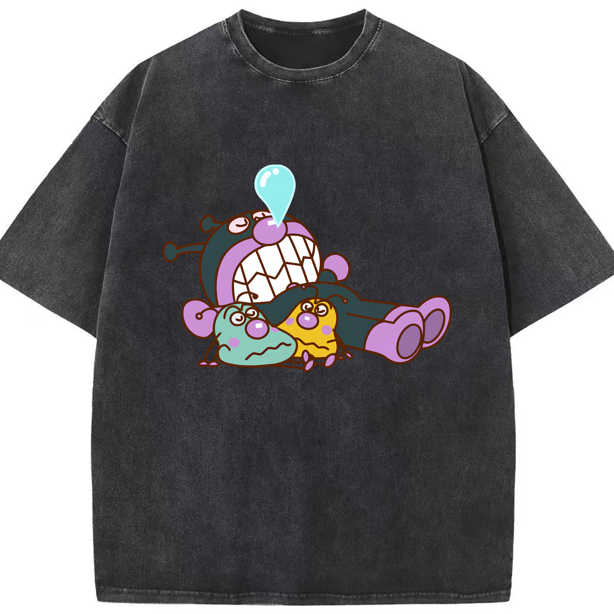 （画像用） アンパンマン Anpanman 綿100% ヴィンテージ風 半袖Tシャツ（フロントプリント）