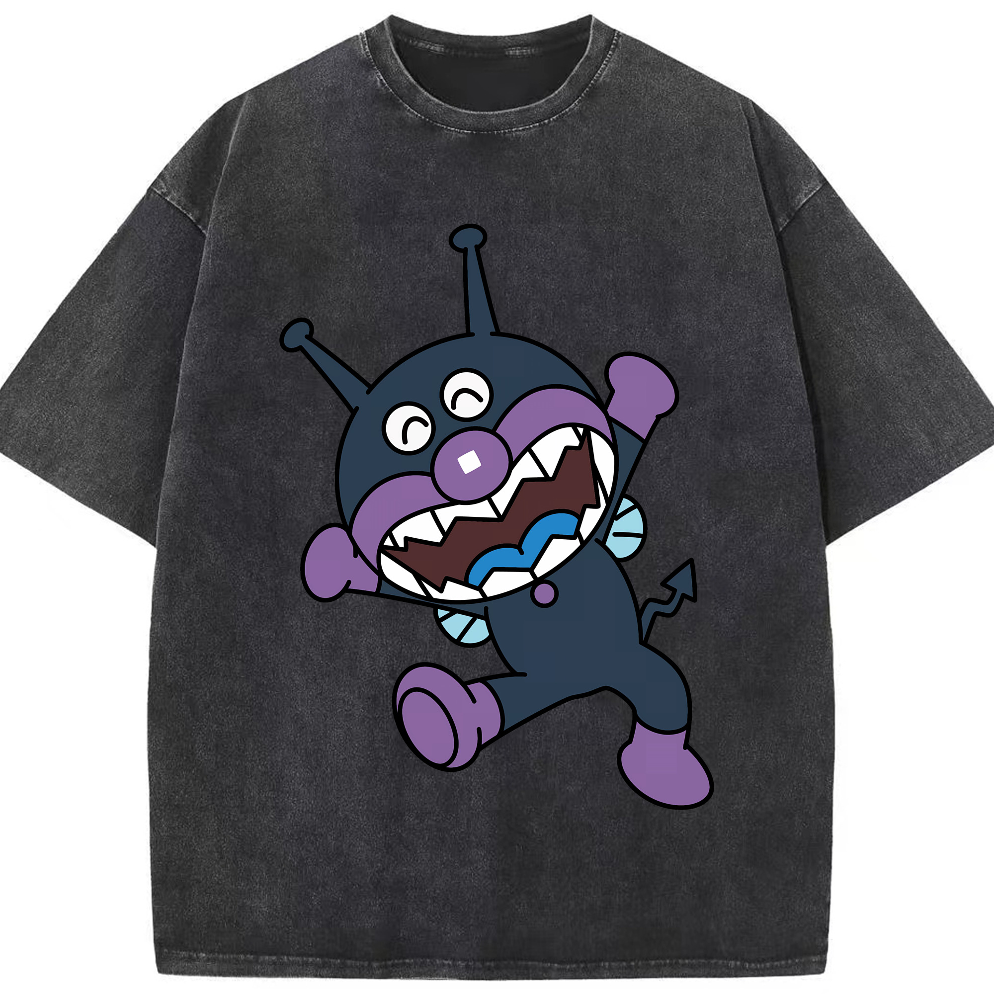 （画像用） アンパンマン Anpanman 綿100% ヴィンテージ風 半袖Tシャツ（フロントプリント）