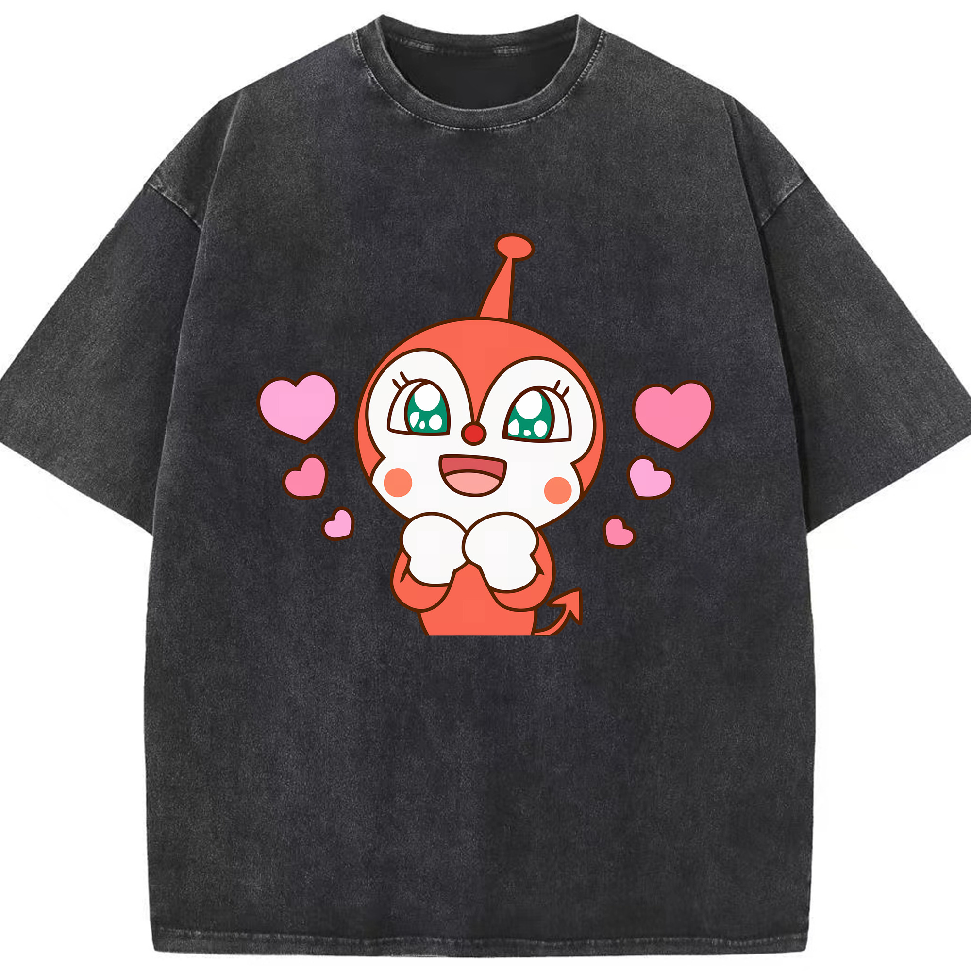 （画像用） アンパンマン Anpanman 綿100% ヴィンテージ風 半袖Tシャツ（フロントプリント）