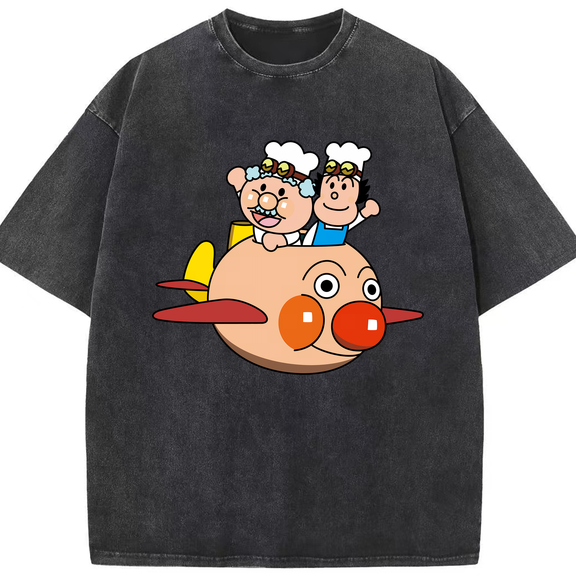 （画像用） アンパンマン Anpanman 綿100% ヴィンテージ風 半袖Tシャツ（フロントプリント）