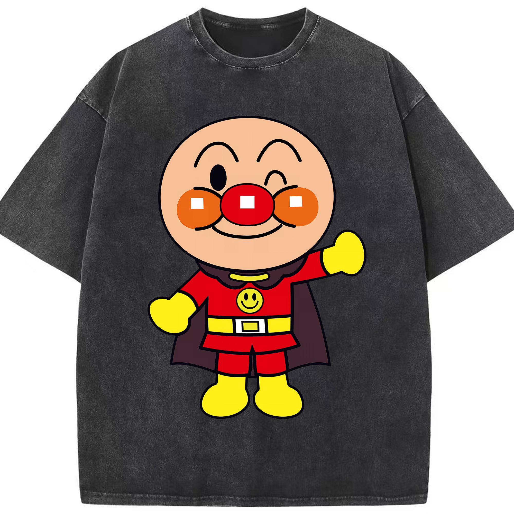 （画像用） アンパンマン Anpanman 綿100% ヴィンテージ風 半袖Tシャツ（フロントプリント）