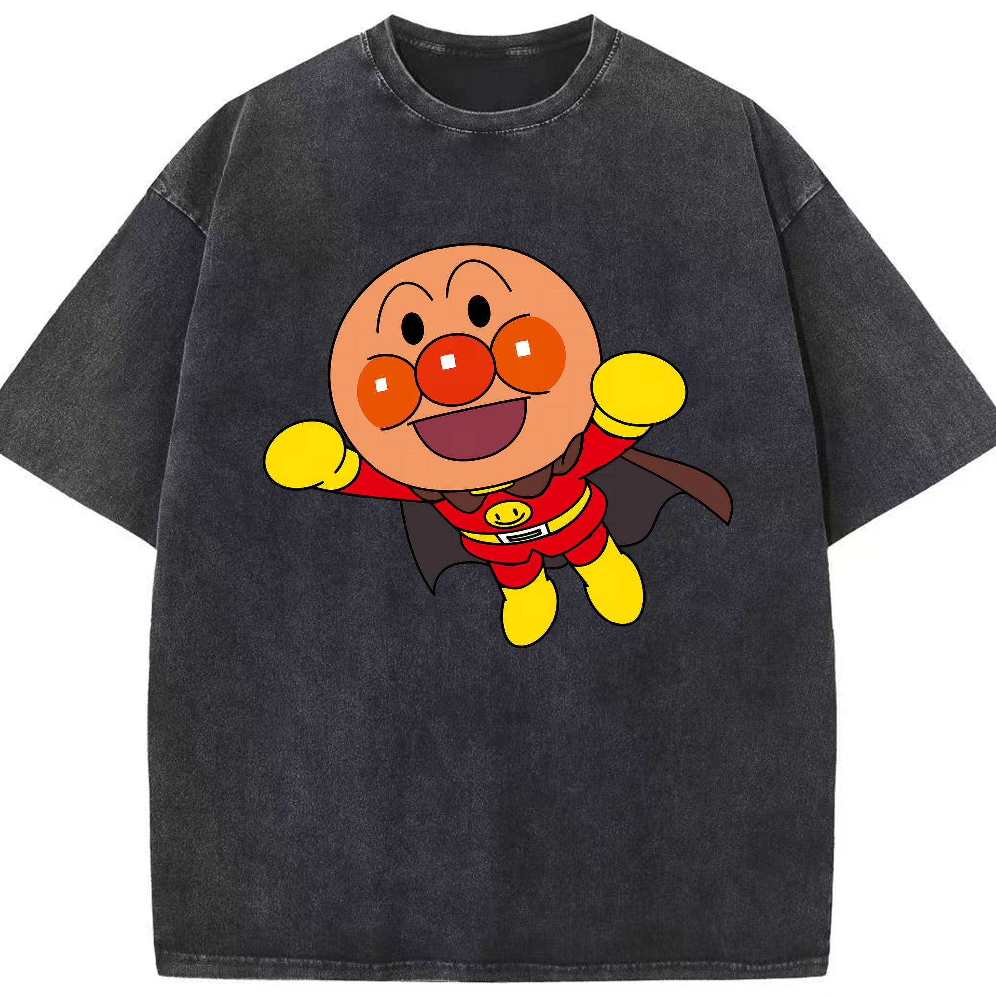 （画像用） アンパンマン Anpanman 綿100% ヴィンテージ風 半袖Tシャツ（フロントプリント）