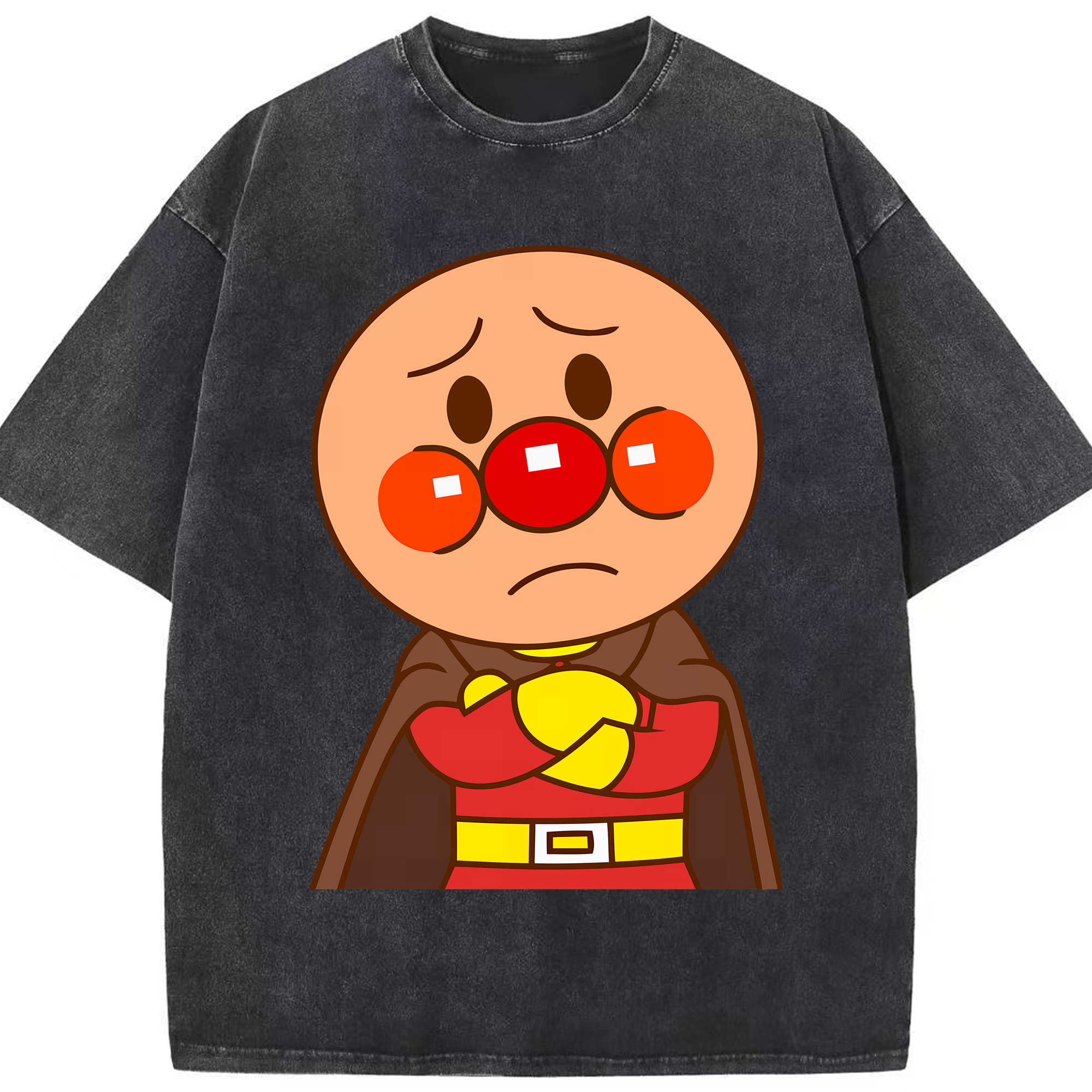 （画像用） アンパンマン Anpanman 綿100% ヴィンテージ風 半袖Tシャツ（フロントプリント）