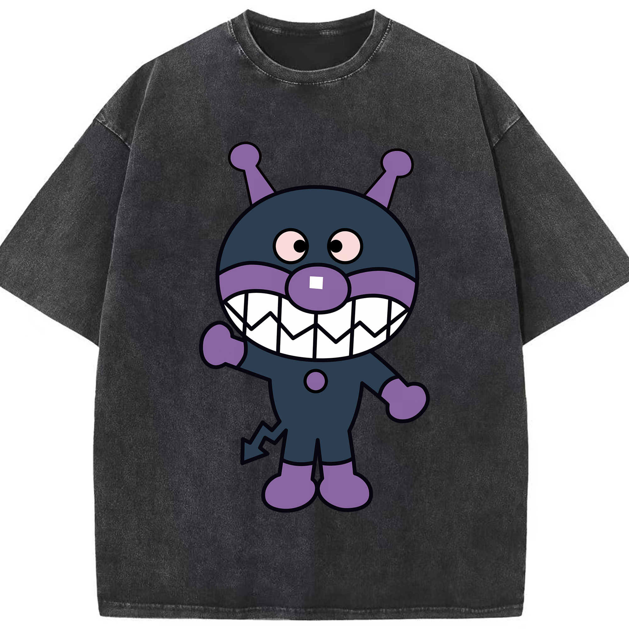 （画像用） アンパンマン Anpanman 綿100% ヴィンテージ風 半袖Tシャツ（フロントプリント）