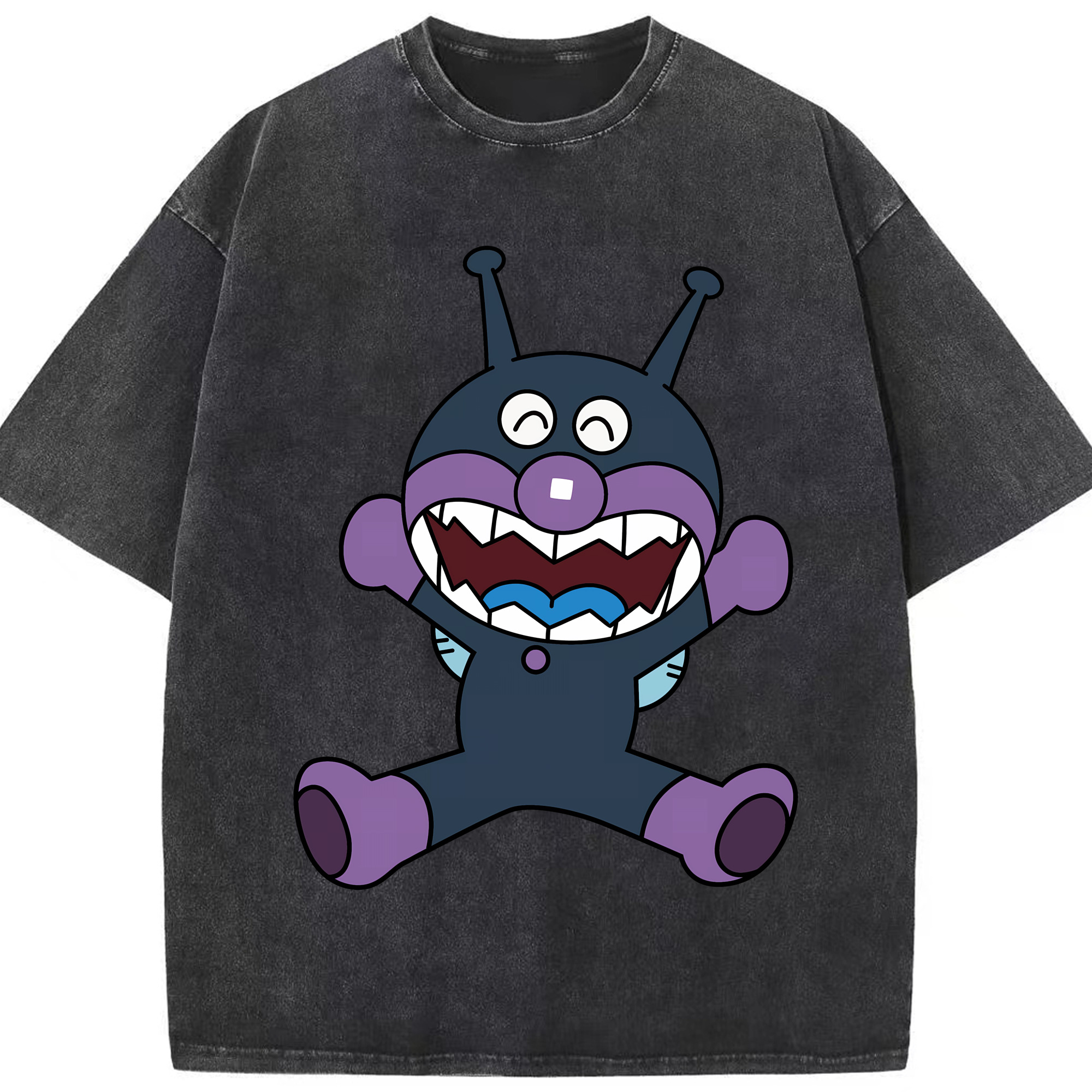 （画像用） アンパンマン Anpanman 綿100% ヴィンテージ風 半袖Tシャツ（フロントプリント）
