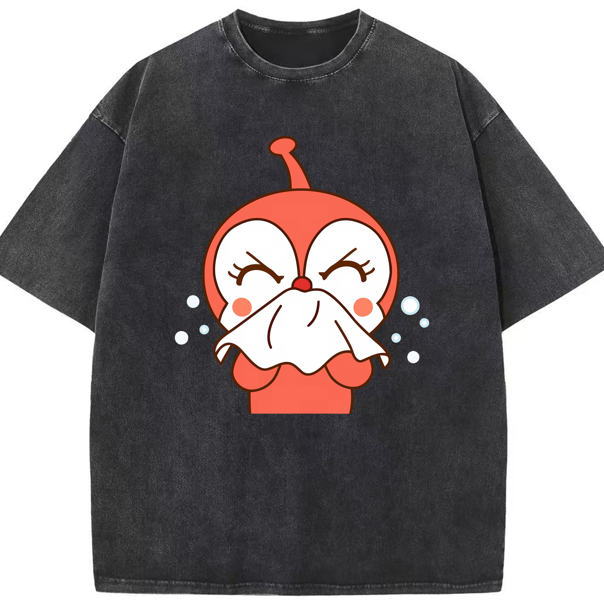 （画像用） アンパンマン Anpanman 綿100% ヴィンテージ風 半袖Tシャツ（フロントプリント）