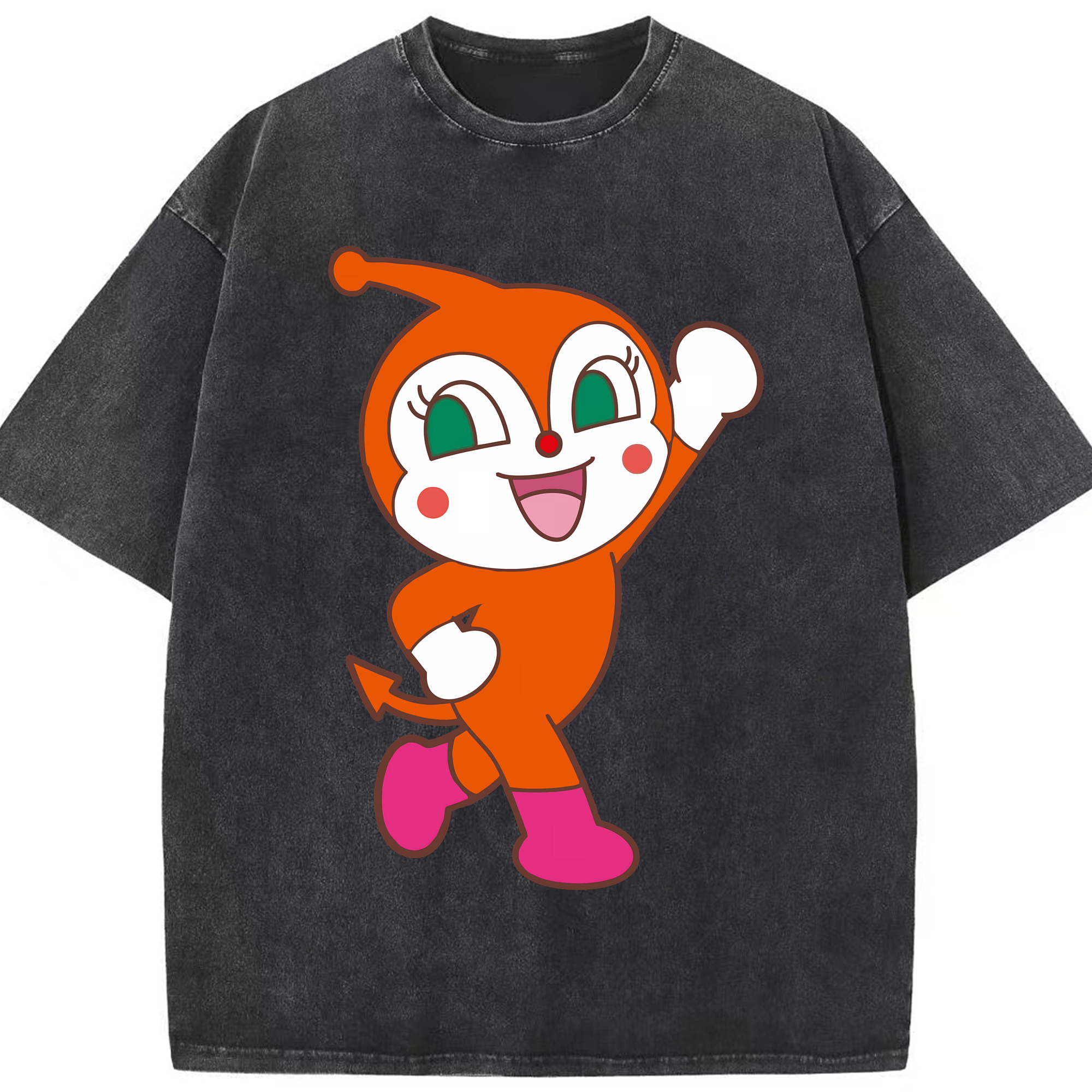 （画像用） アンパンマン Anpanman 綿100% ヴィンテージ風 半袖Tシャツ（フロントプリント）