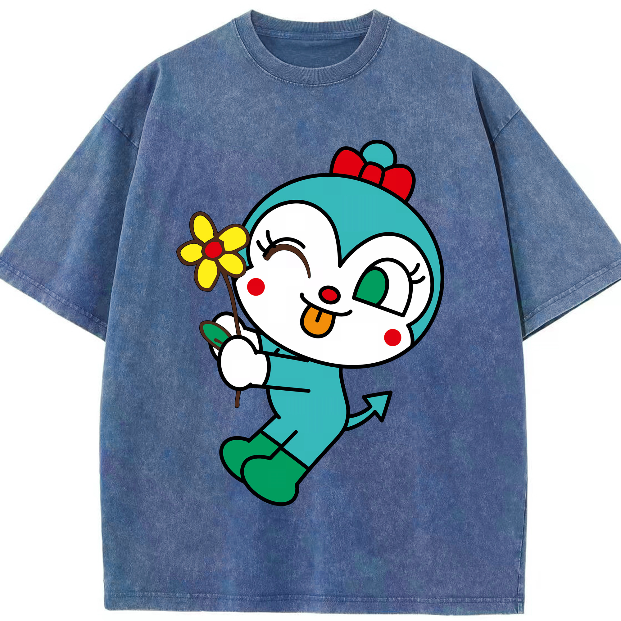 （画像用） アンパンマン Anpanman 綿100% ヴィンテージ風 半袖Tシャツ（フロントプリント）