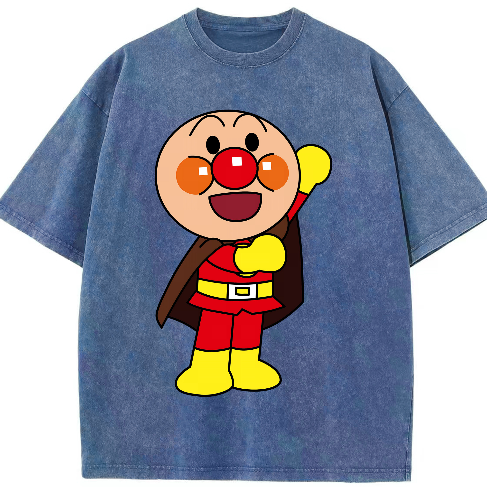 （画像用） アンパンマン Anpanman 綿100% ヴィンテージ風 半袖Tシャツ（フロントプリント）