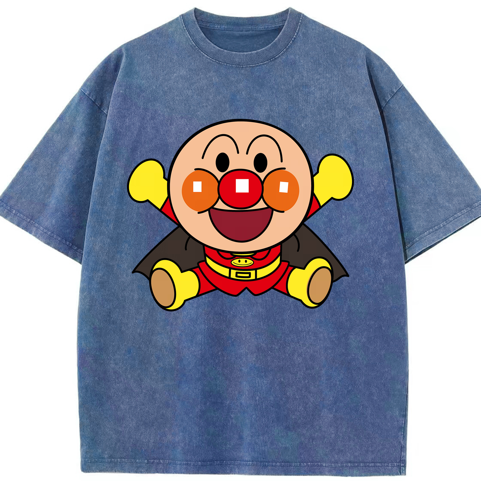 （画像用） アンパンマン Anpanman 綿100% ヴィンテージ風 半袖Tシャツ（フロントプリント）