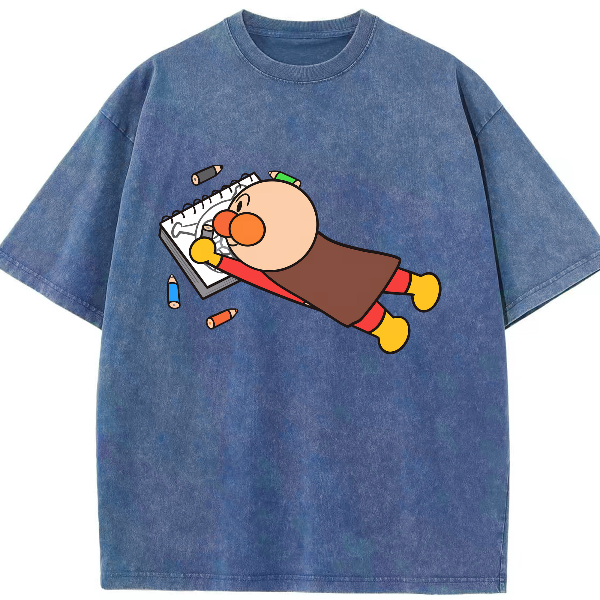 （画像用） アンパンマン Anpanman 綿100% ヴィンテージ風 半袖Tシャツ（フロントプリント）