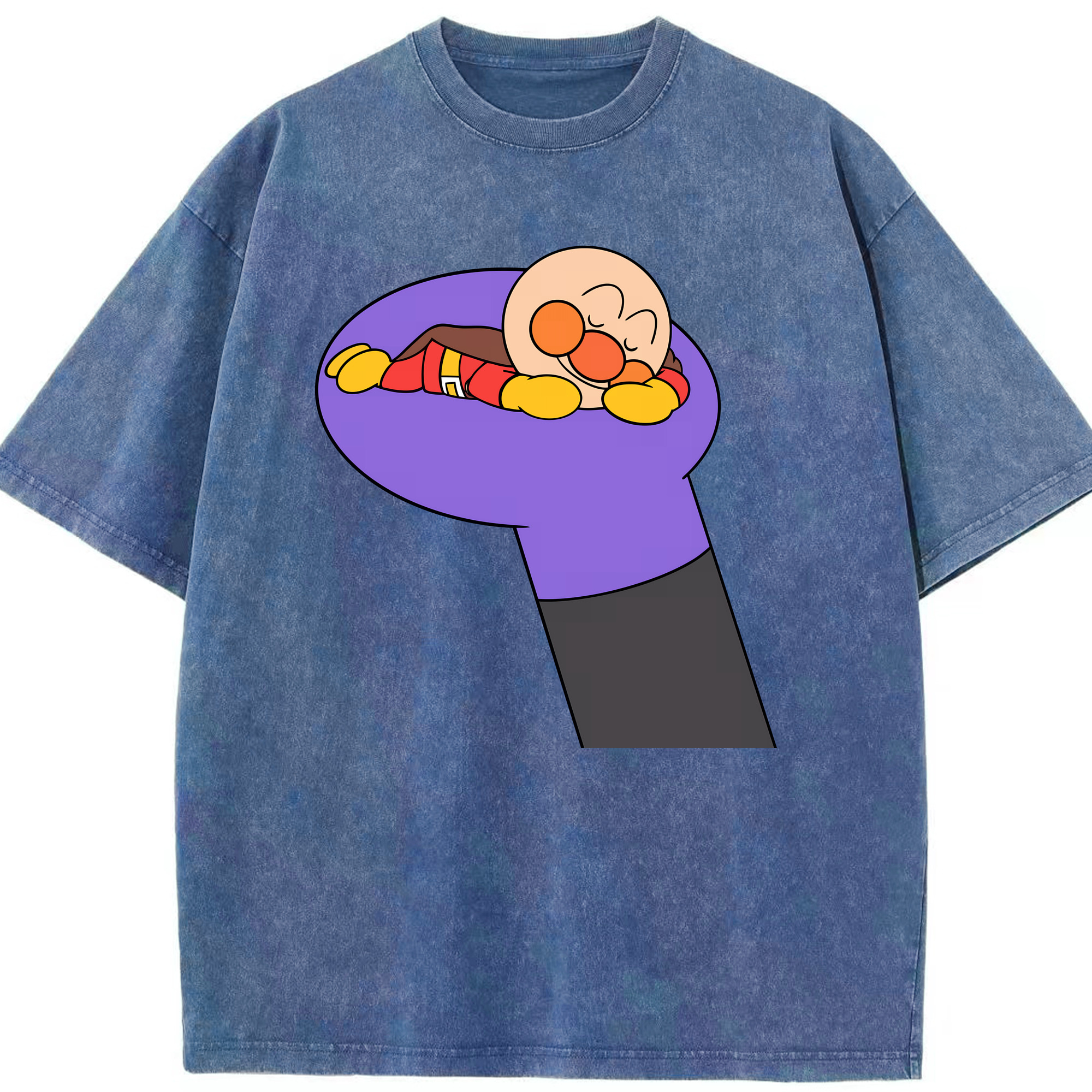 （画像用） アンパンマン Anpanman 綿100% ヴィンテージ風 半袖Tシャツ（フロントプリント）