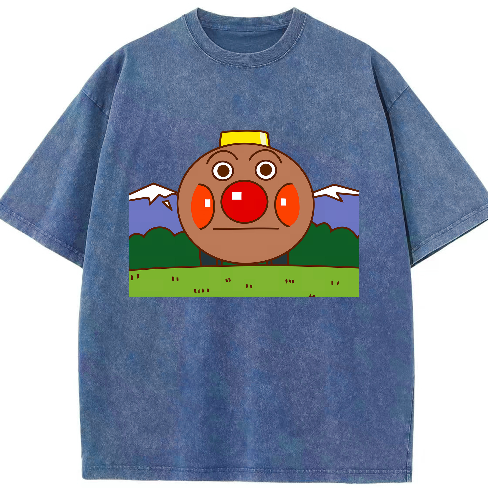 （画像用） アンパンマン Anpanman 綿100% ヴィンテージ風 半袖Tシャツ（フロントプリント）