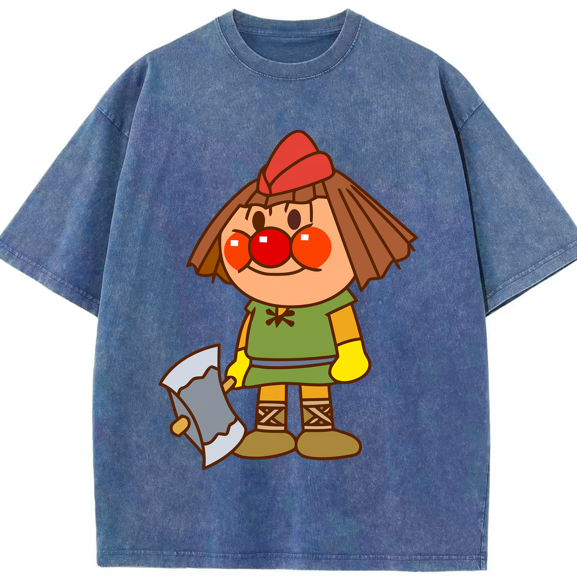 （画像用） アンパンマン Anpanman 綿100% ヴィンテージ風 半袖Tシャツ（フロントプリント）