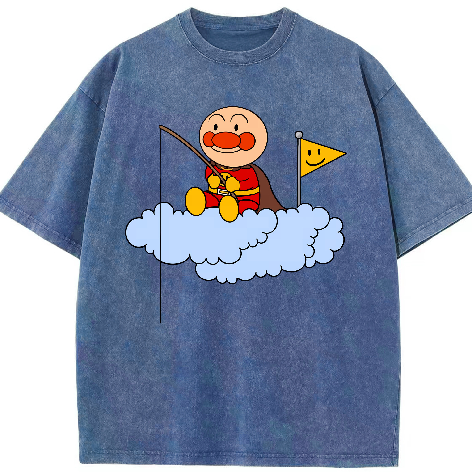 （画像用） アンパンマン Anpanman 綿100% ヴィンテージ風 半袖Tシャツ（フロントプリント）
