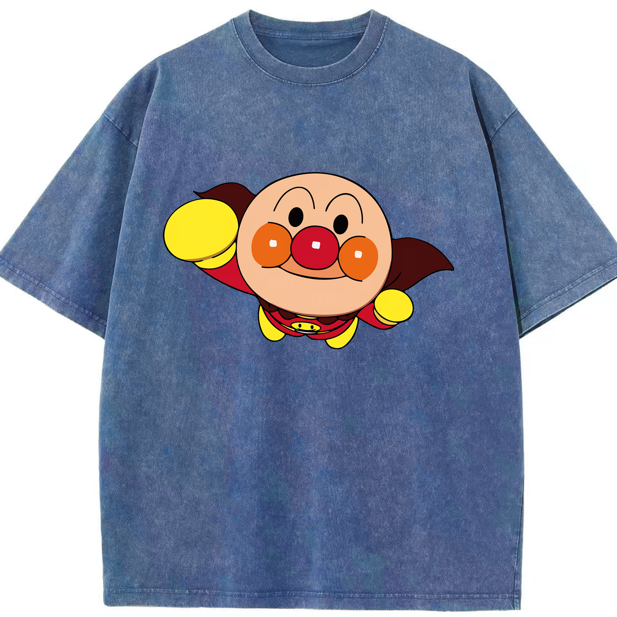 （画像用） アンパンマン Anpanman 綿100% ヴィンテージ風 半袖Tシャツ（フロントプリント）