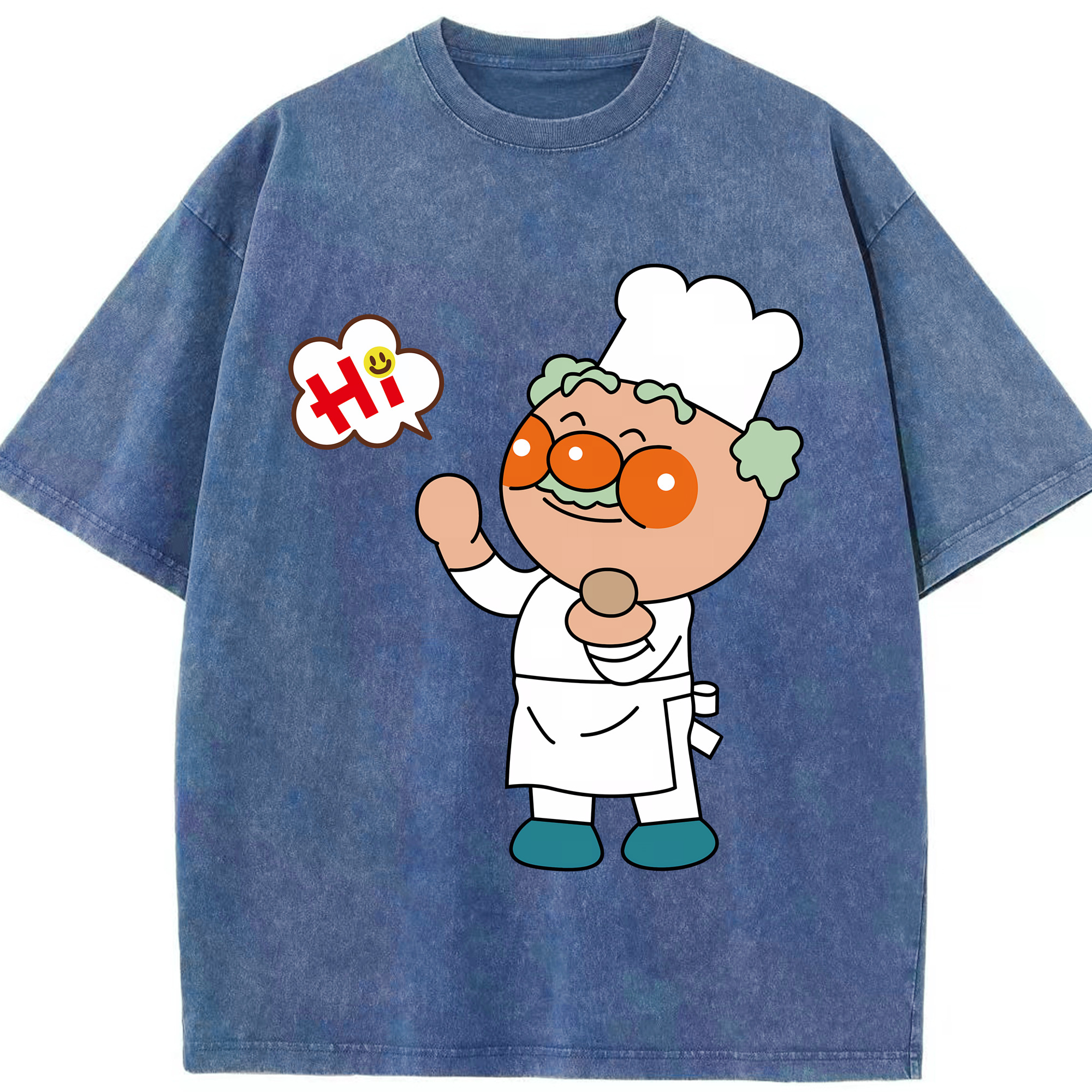 （画像用） アンパンマン Anpanman 綿100% ヴィンテージ風 半袖Tシャツ（フロントプリント）