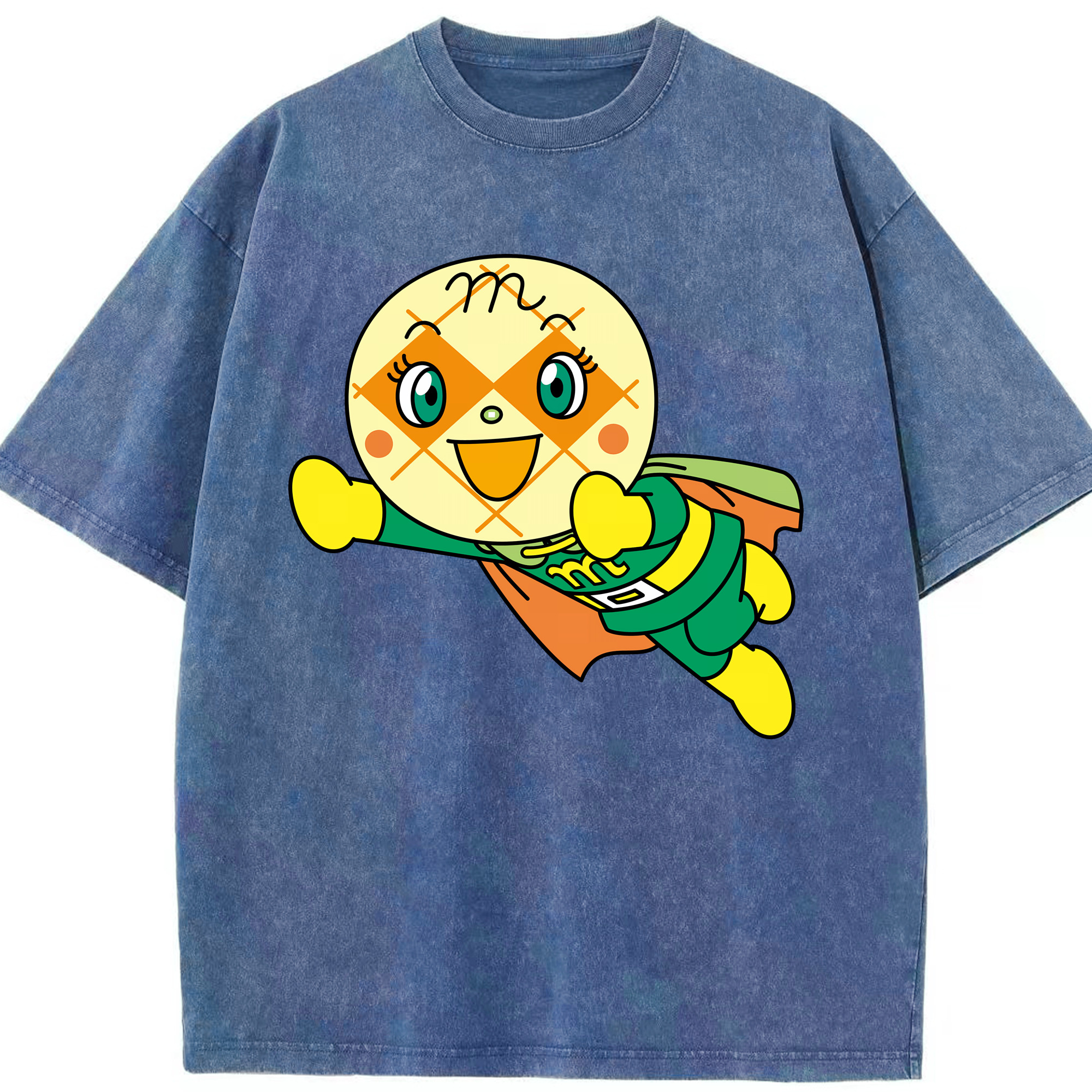 （画像用） アンパンマン Anpanman 綿100% ヴィンテージ風 半袖Tシャツ（フロントプリント）