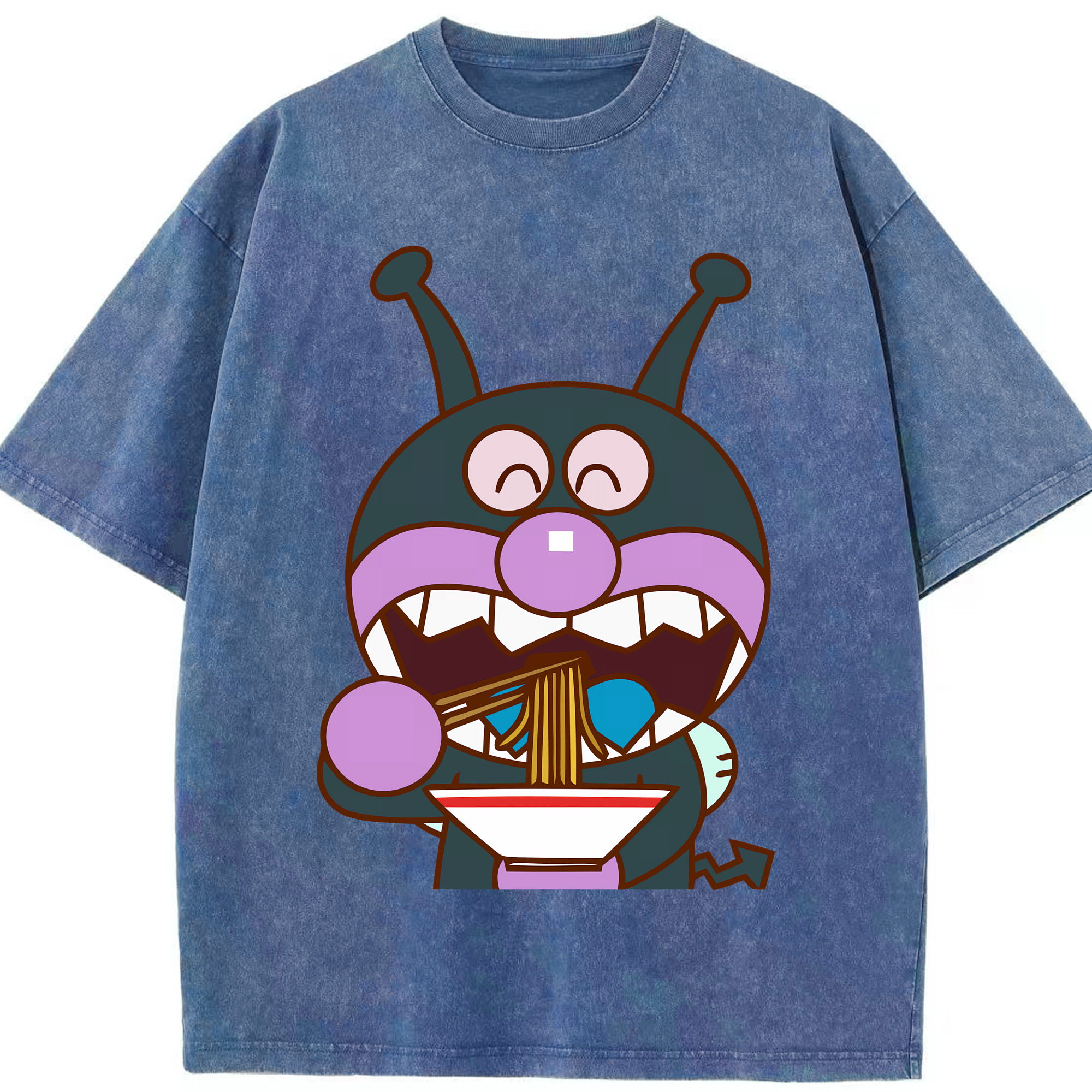 （画像用） アンパンマン Anpanman 綿100% ヴィンテージ風 半袖Tシャツ（フロントプリント）