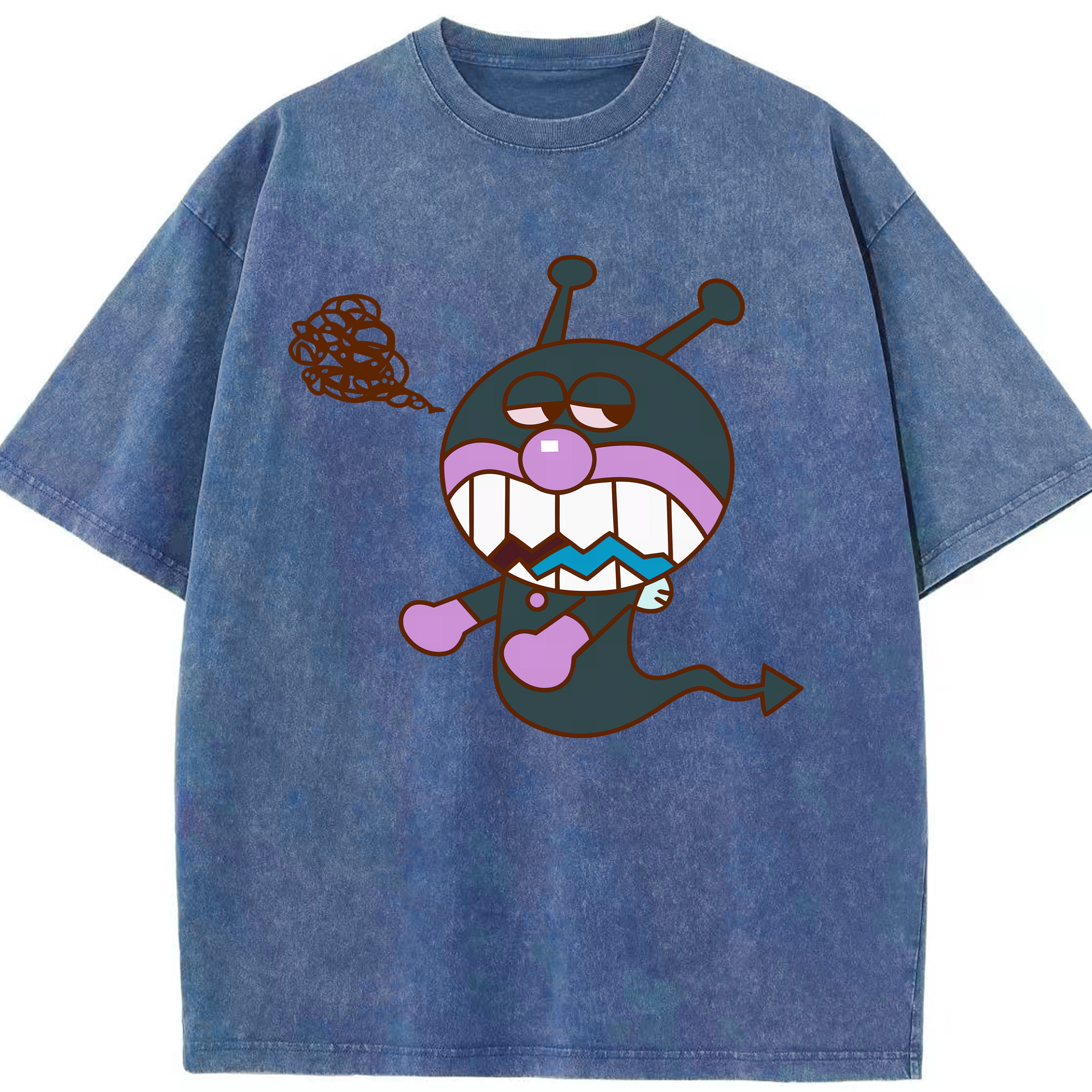 （画像用） アンパンマン Anpanman 綿100% ヴィンテージ風 半袖Tシャツ（フロントプリント）