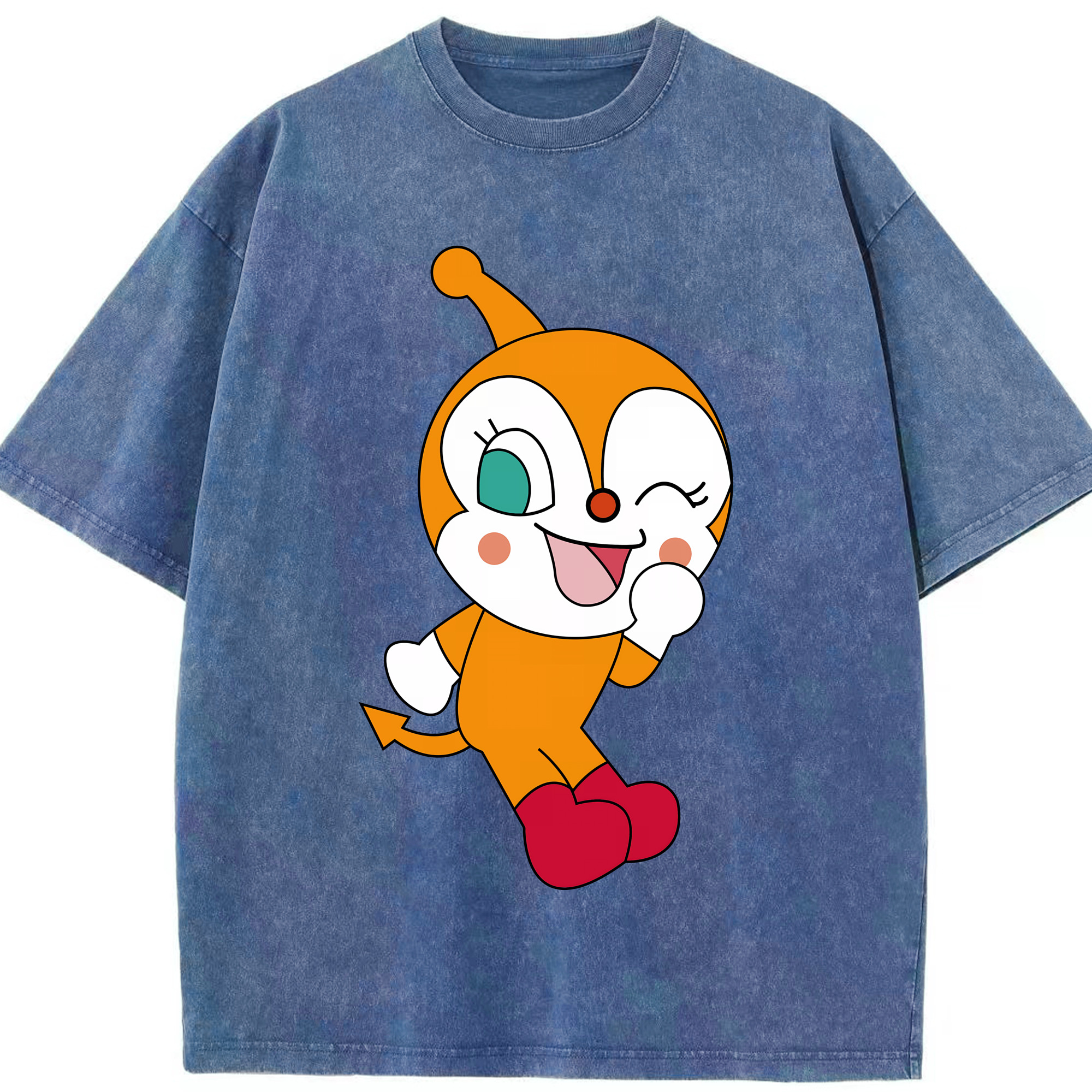 （画像用） アンパンマン Anpanman 綿100% ヴィンテージ風 半袖Tシャツ（フロントプリント）