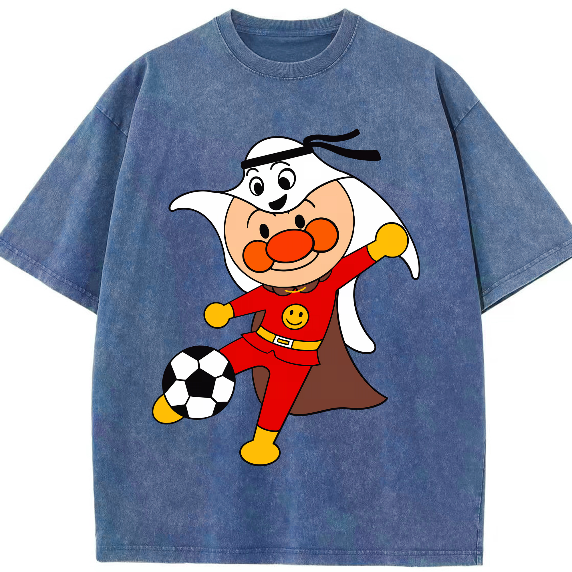 （画像用） アンパンマン Anpanman 綿100% ヴィンテージ風 半袖Tシャツ（フロントプリント）