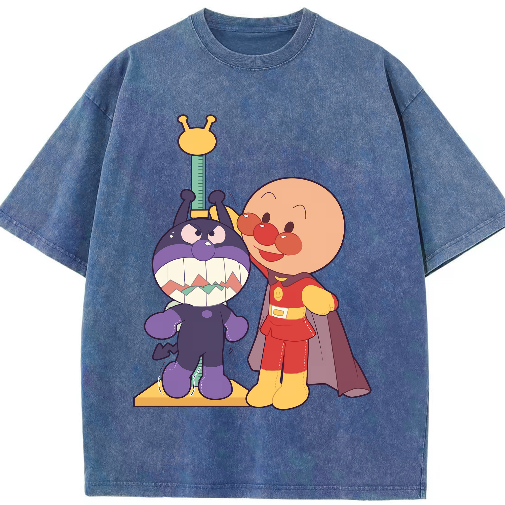 （画像用） アンパンマン Anpanman 綿100% ヴィンテージ風 半袖Tシャツ（フロントプリント）