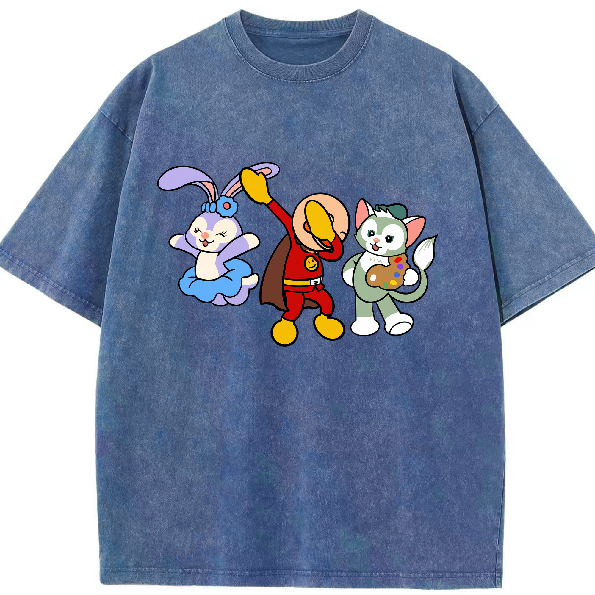 （画像用） アンパンマン Anpanman 綿100% ヴィンテージ風 半袖Tシャツ（フロントプリント）
