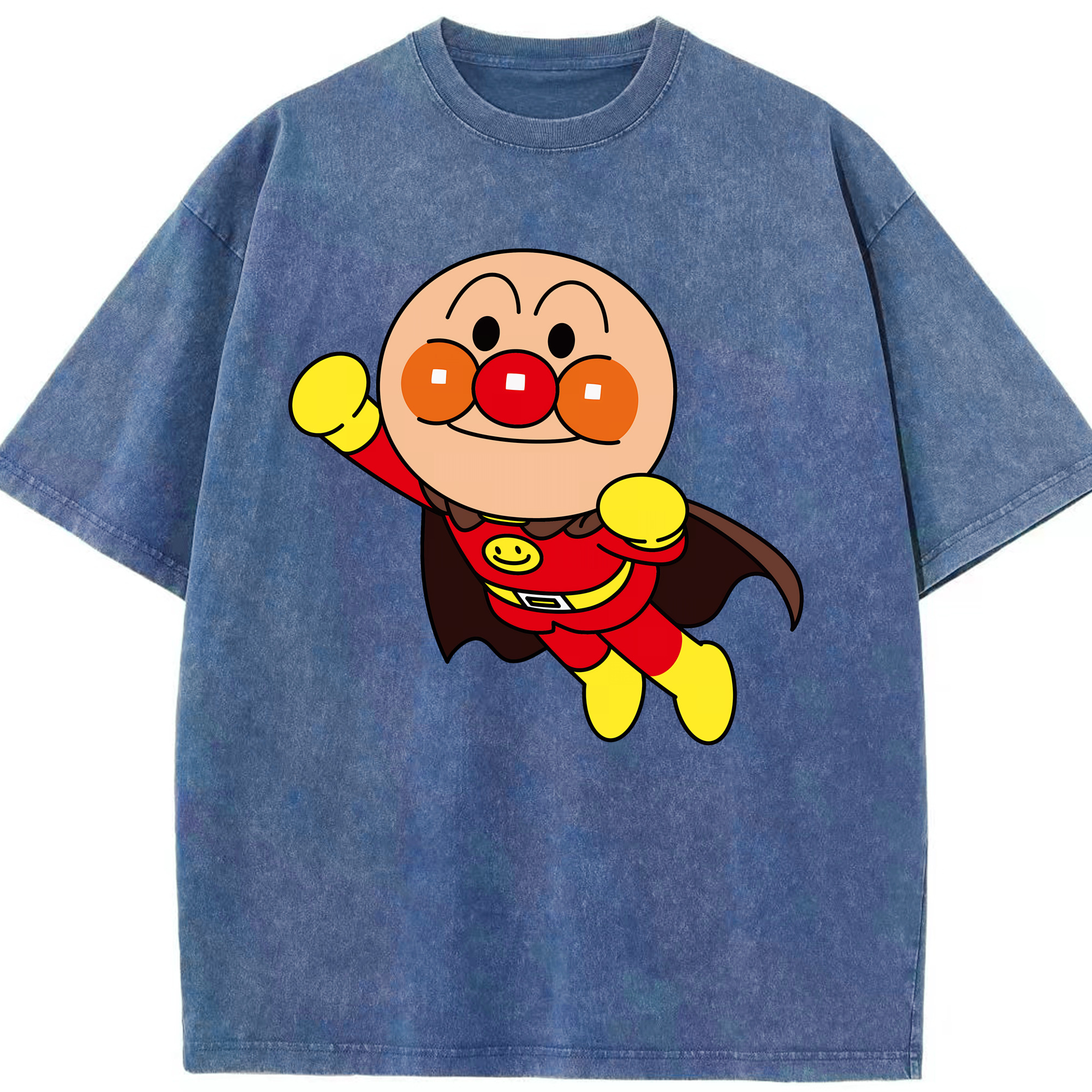 （画像用） アンパンマン Anpanman 綿100% ヴィンテージ風 半袖Tシャツ（フロントプリント）