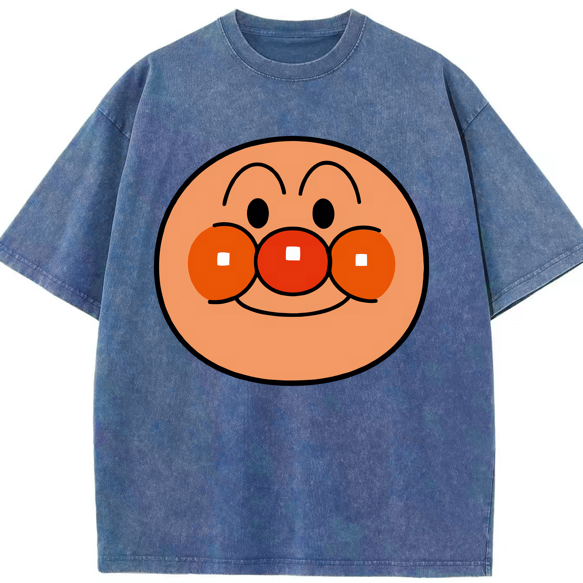 （画像用） アンパンマン Anpanman 綿100% ヴィンテージ風 半袖Tシャツ（フロントプリント）