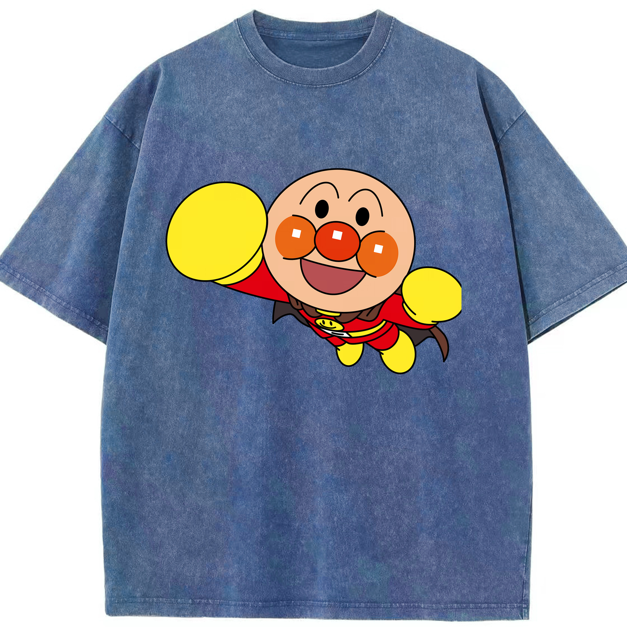 （画像用） アンパンマン Anpanman 綿100% ヴィンテージ風 半袖Tシャツ（フロントプリント）