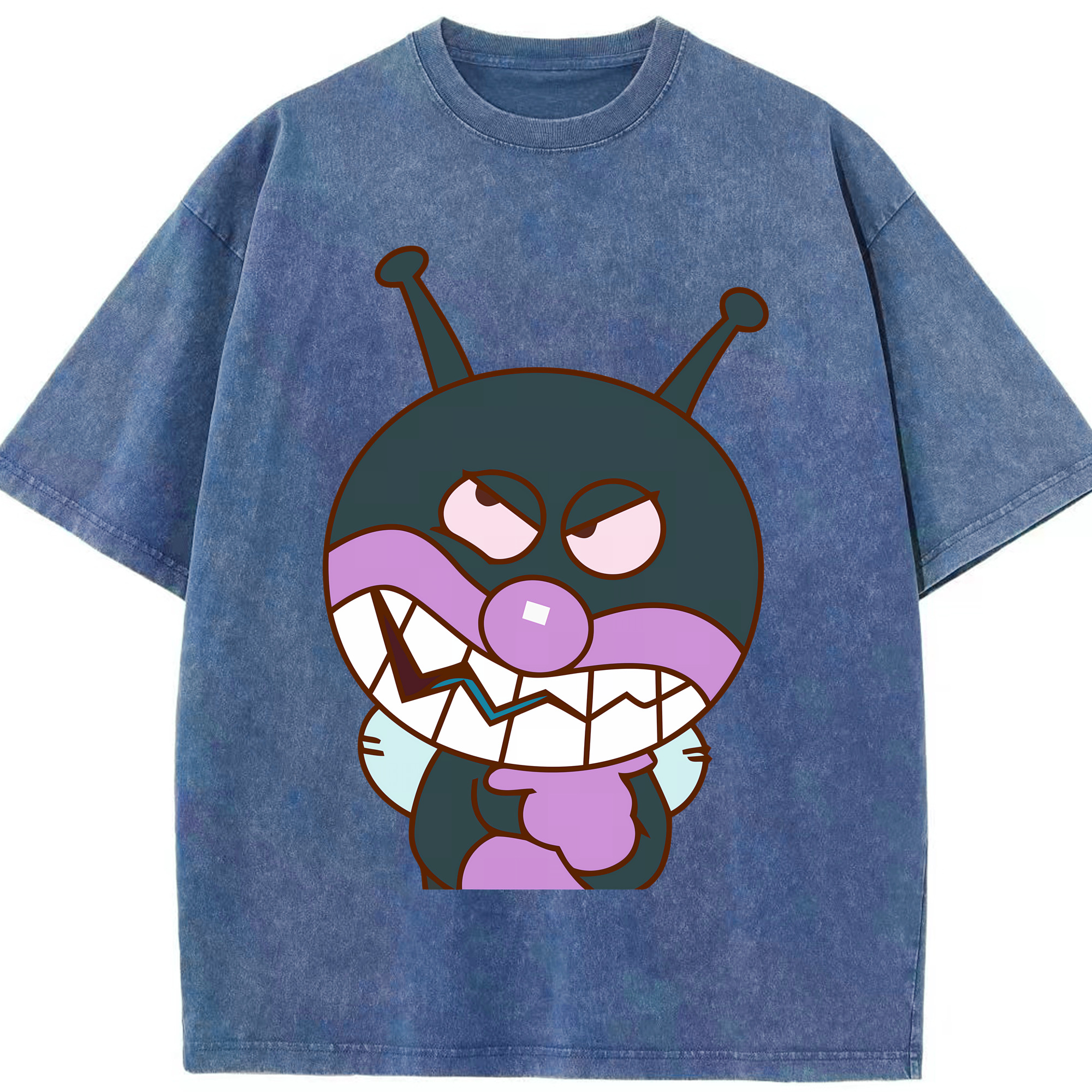 （画像用） アンパンマン Anpanman 綿100% ヴィンテージ風 半袖Tシャツ（フロントプリント）