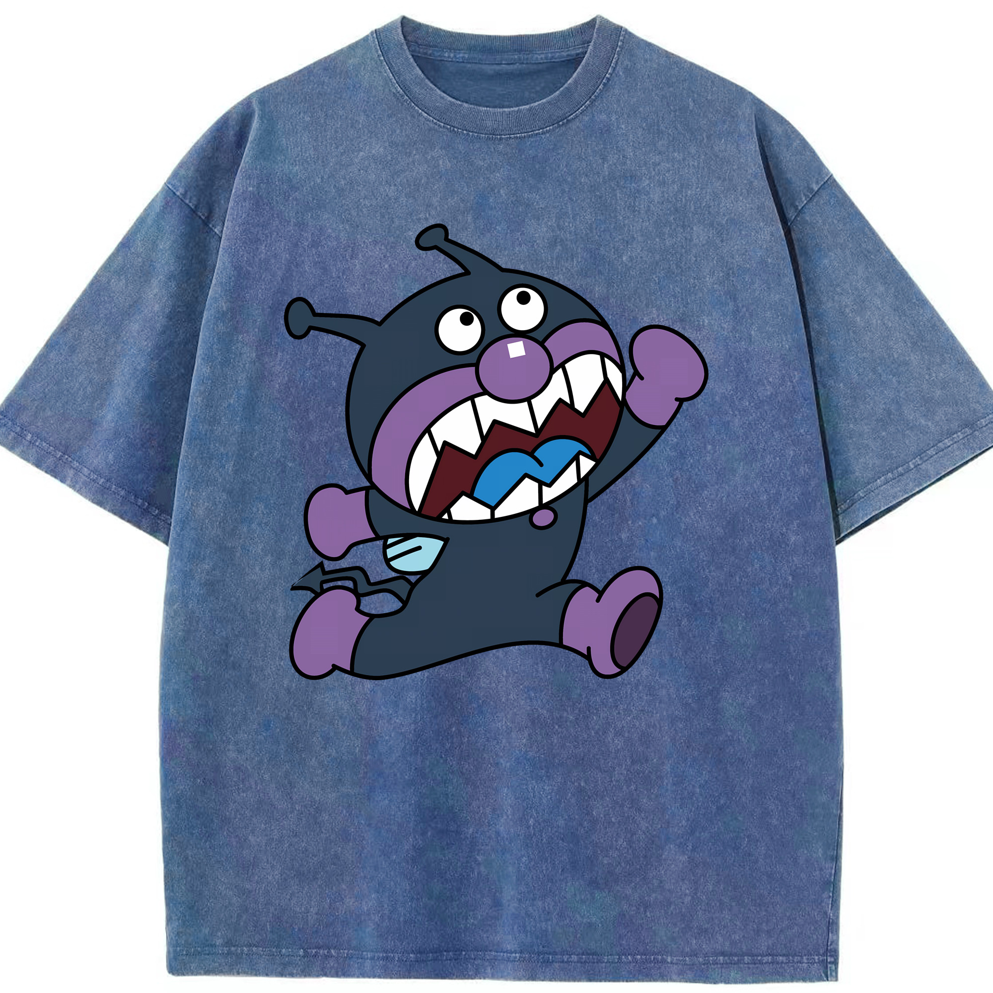 （画像用） アンパンマン Anpanman 綿100% ヴィンテージ風 半袖Tシャツ（フロントプリント）