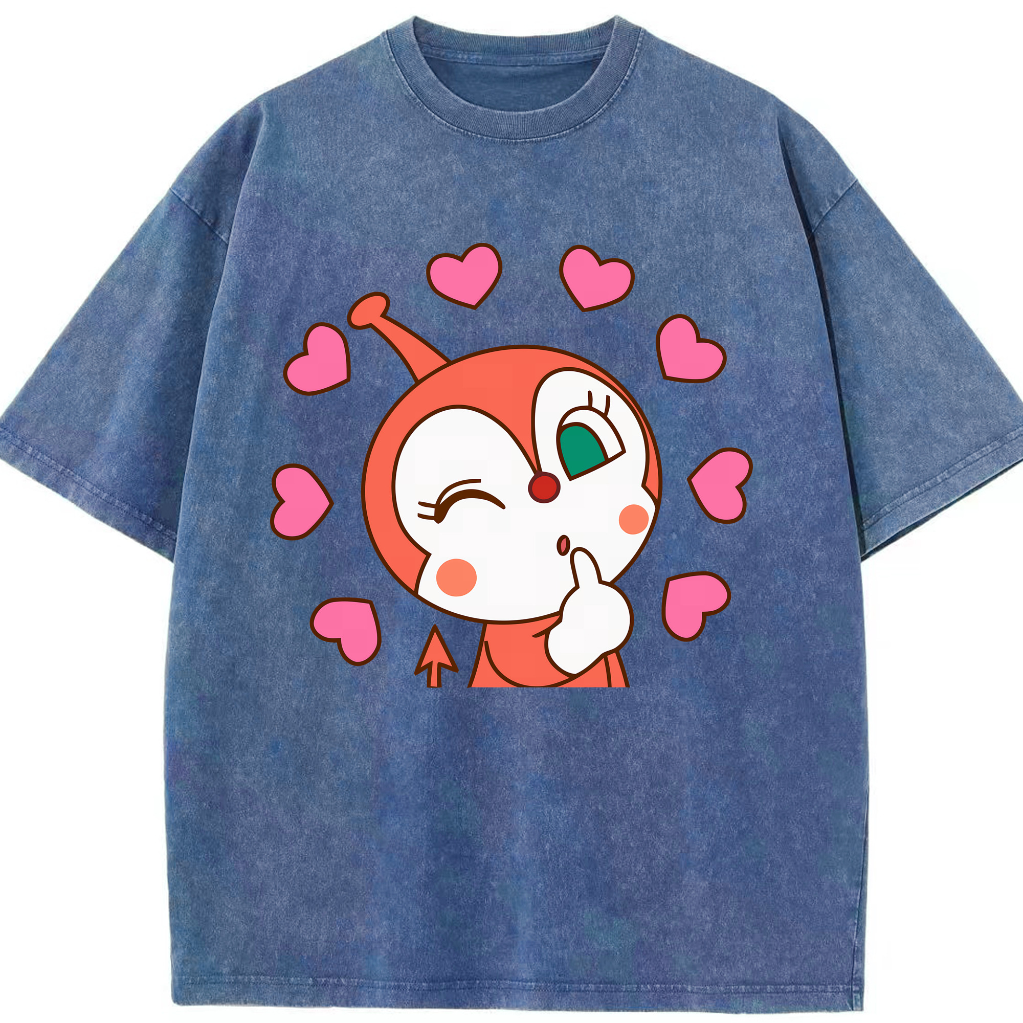 （画像用） アンパンマン Anpanman 綿100% ヴィンテージ風 半袖Tシャツ（フロントプリント）