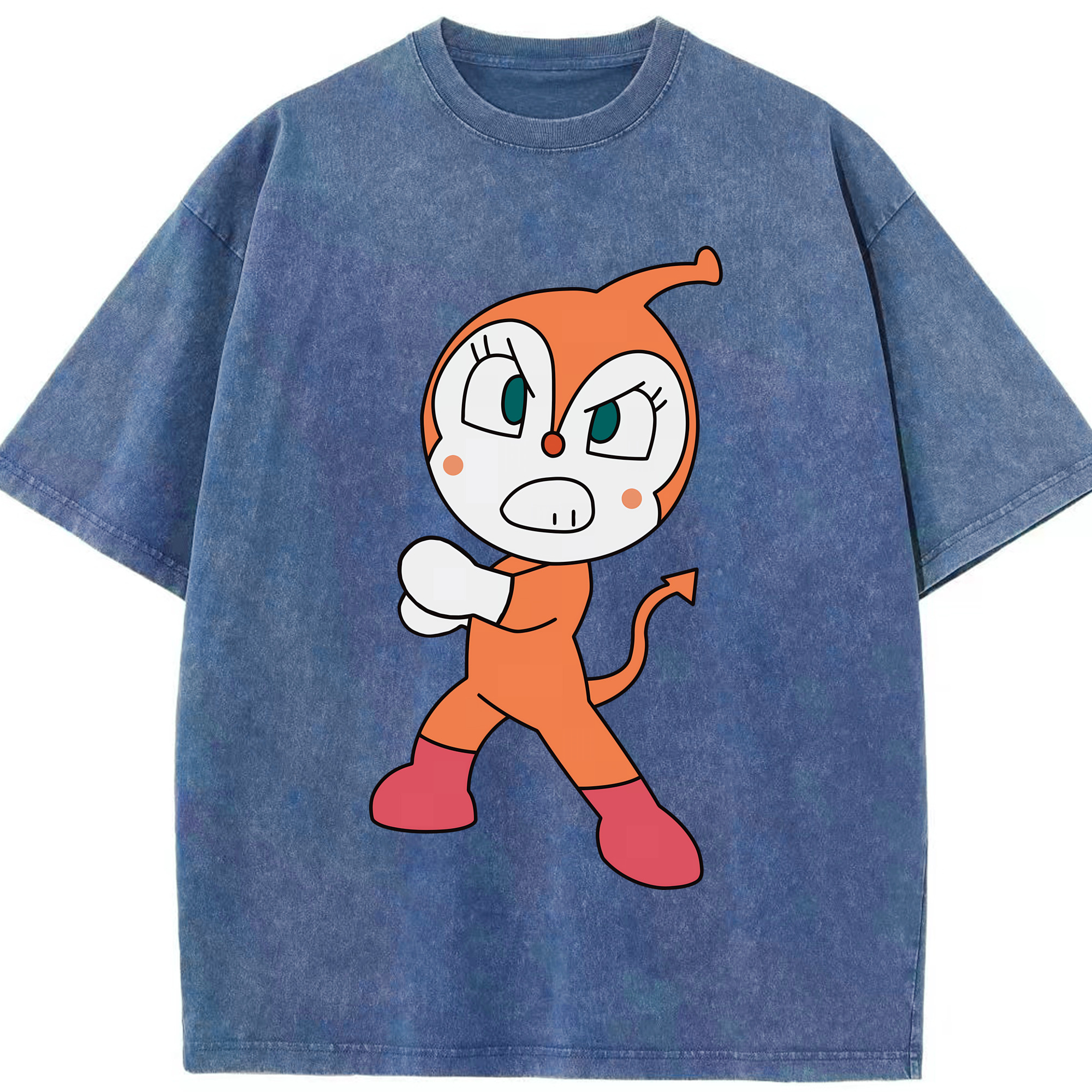 （画像用） アンパンマン Anpanman 綿100% ヴィンテージ風 半袖Tシャツ（フロントプリント）