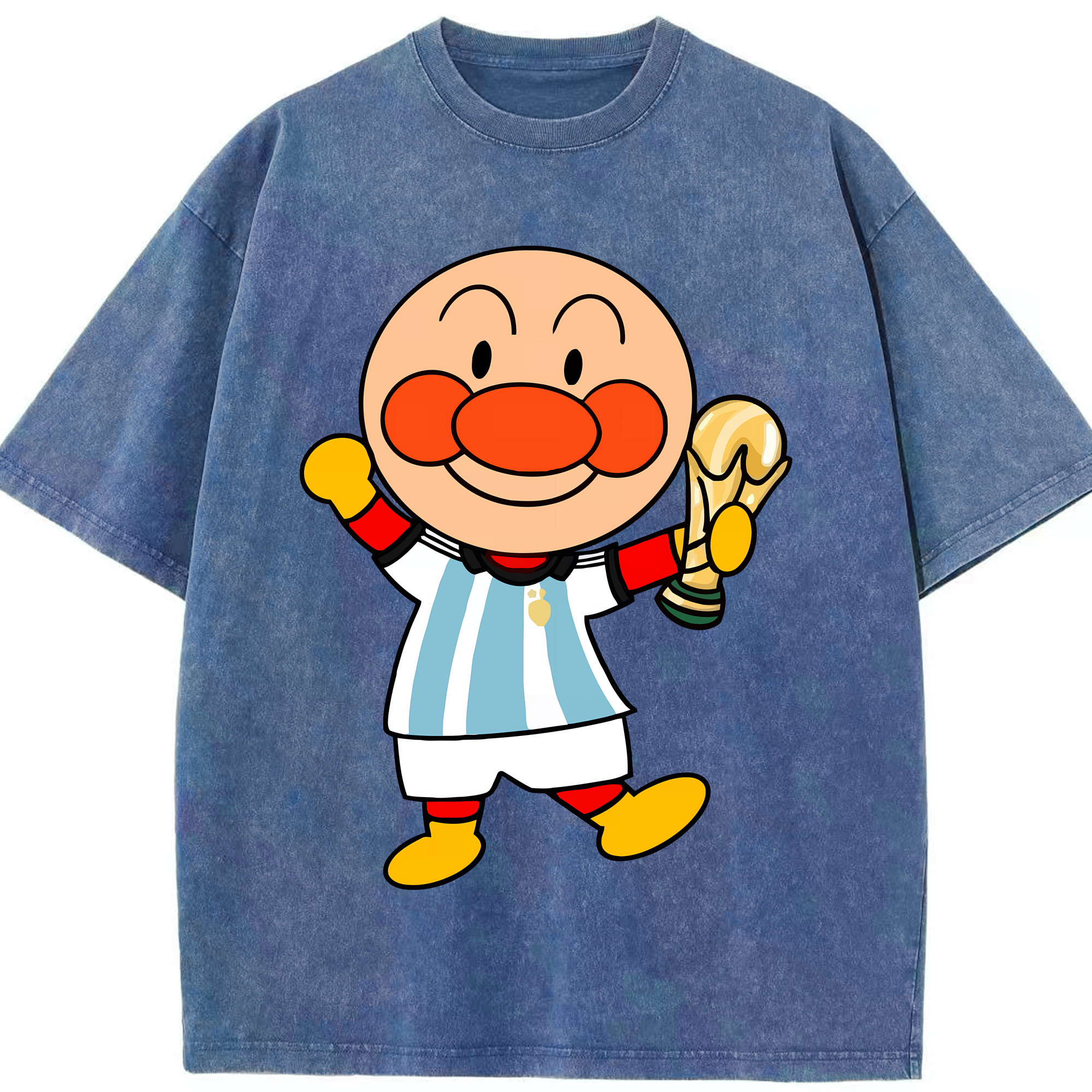 （画像用） アンパンマン Anpanman 綿100% ヴィンテージ風 半袖Tシャツ（フロントプリント）
