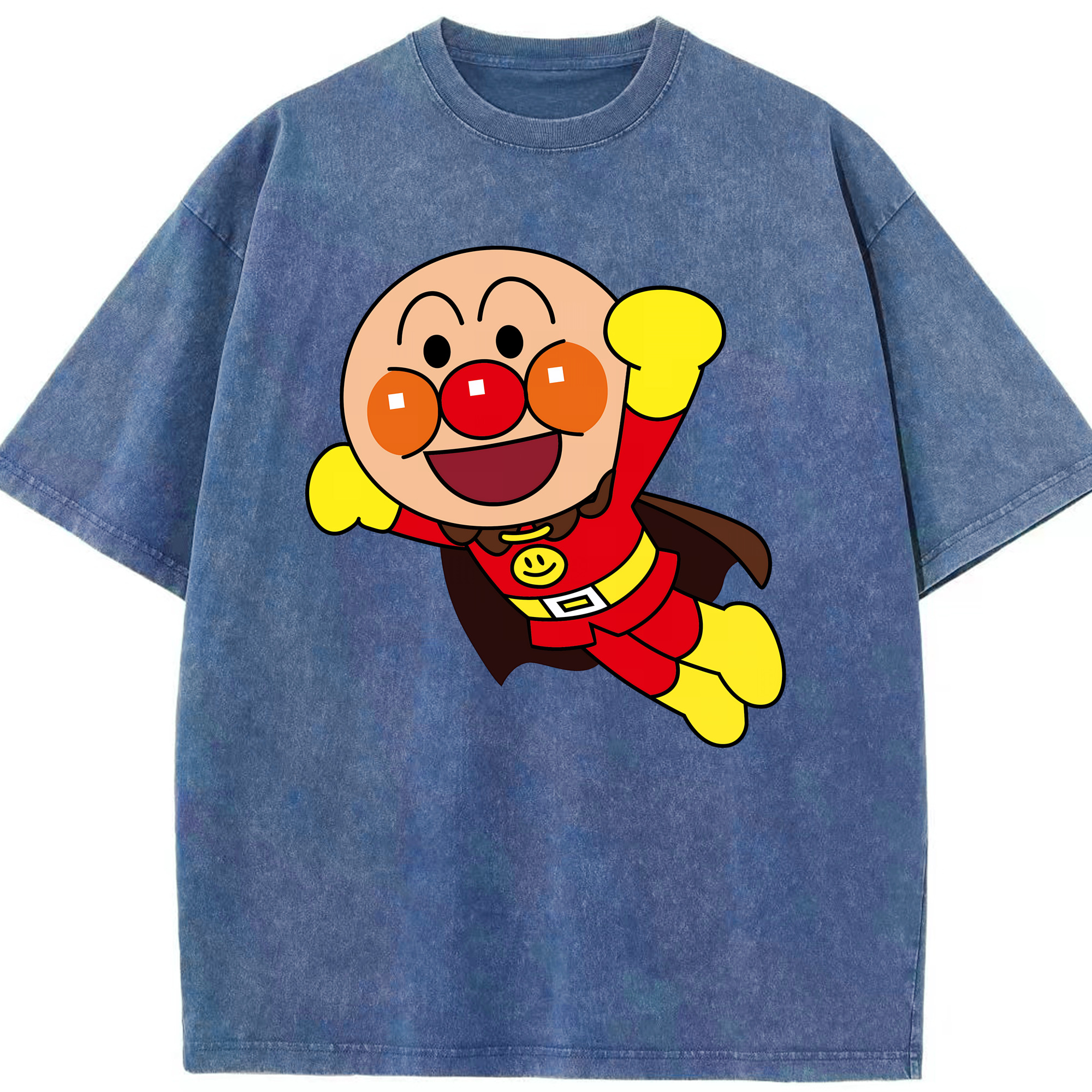 （画像用） アンパンマン Anpanman 綿100% ヴィンテージ風 半袖Tシャツ（フロントプリント）