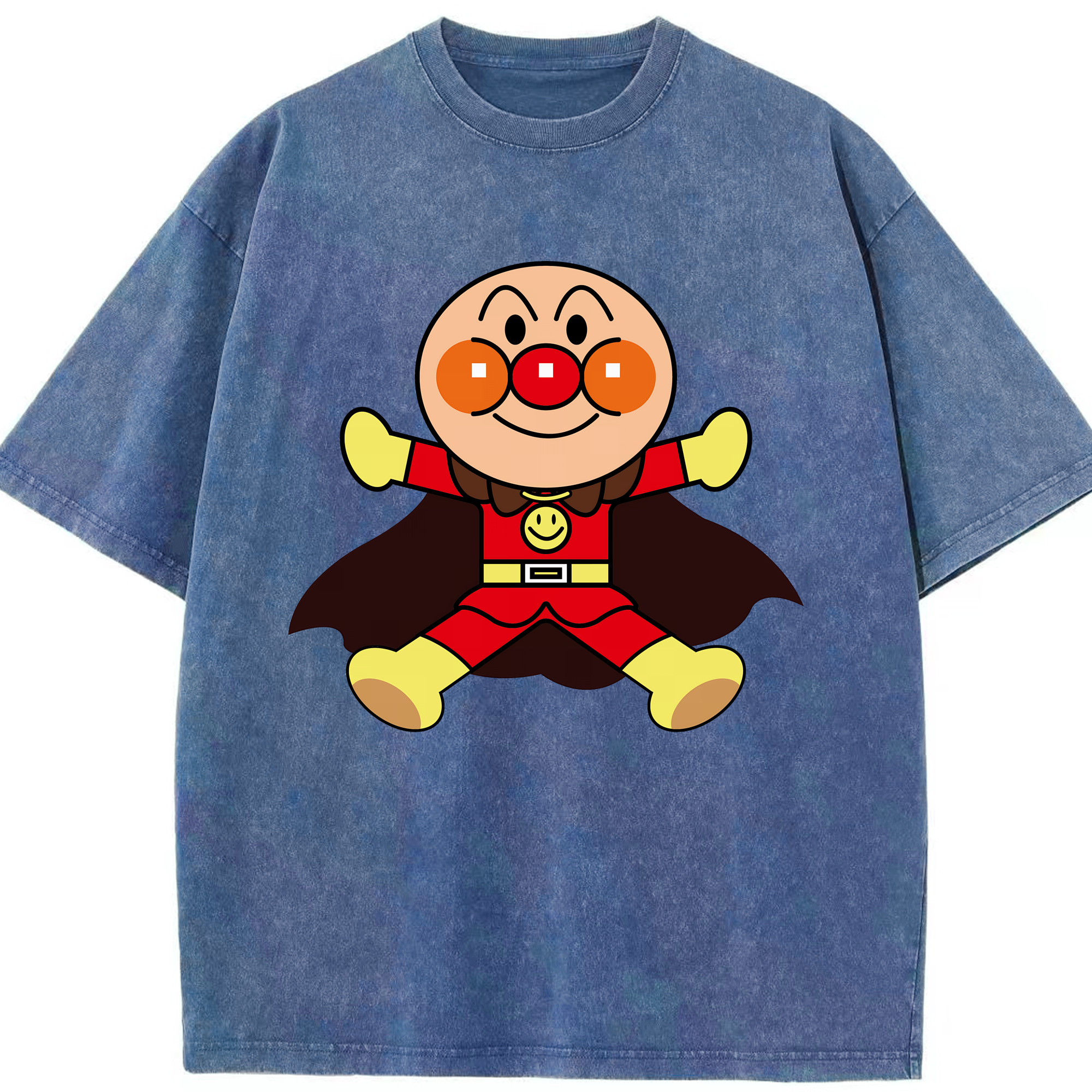 （画像用） アンパンマン Anpanman 綿100% ヴィンテージ風 半袖Tシャツ（フロントプリント）