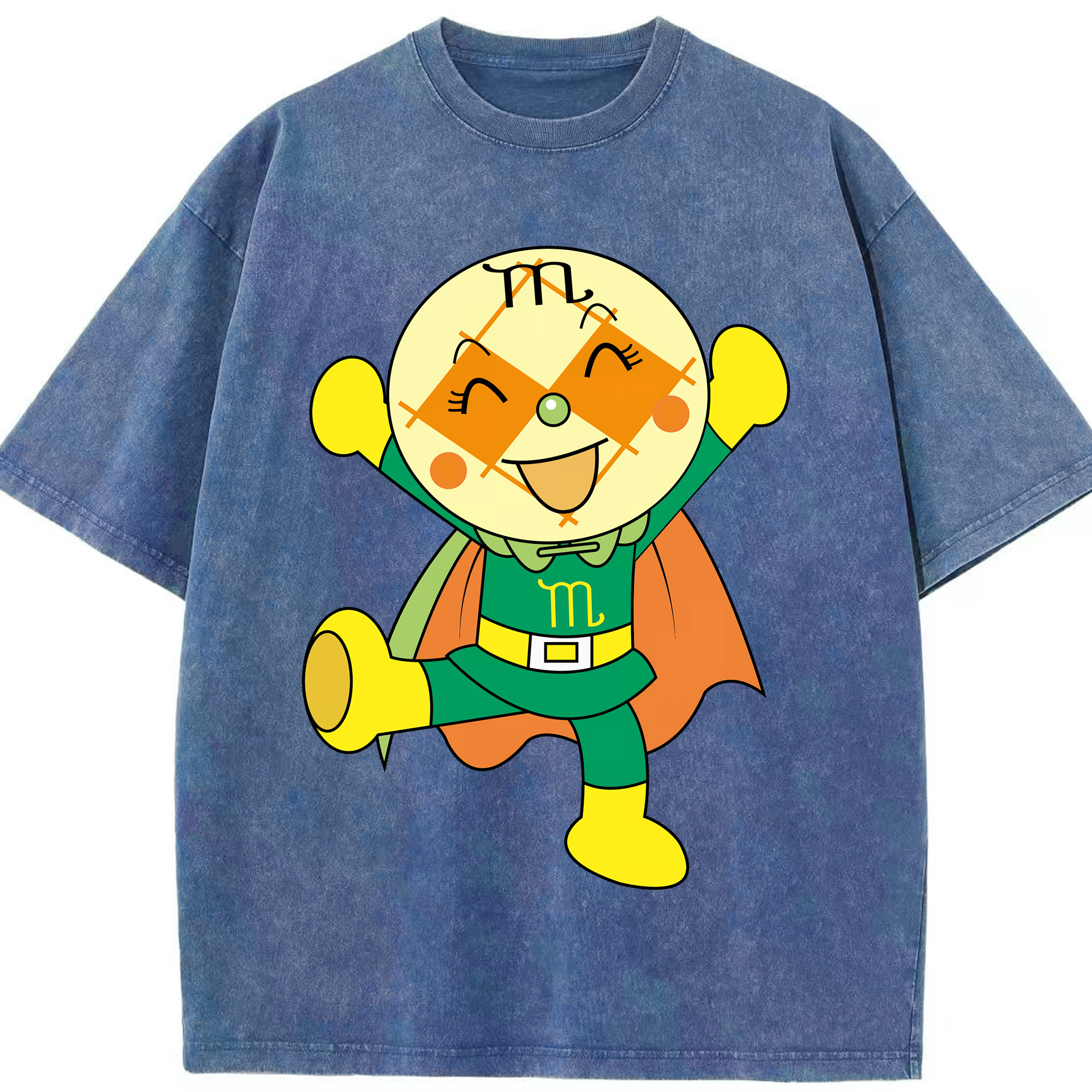 （画像用） アンパンマン Anpanman 綿100% ヴィンテージ風 半袖Tシャツ（フロントプリント）