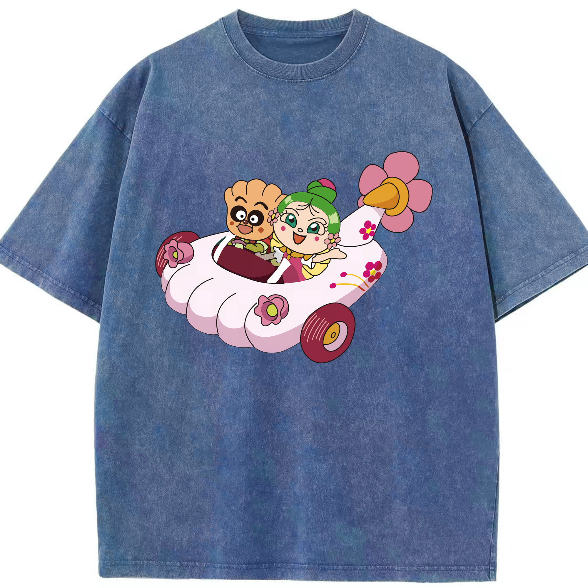 （画像用） アンパンマン Anpanman 綿100% ヴィンテージ風 半袖Tシャツ（フロントプリント）