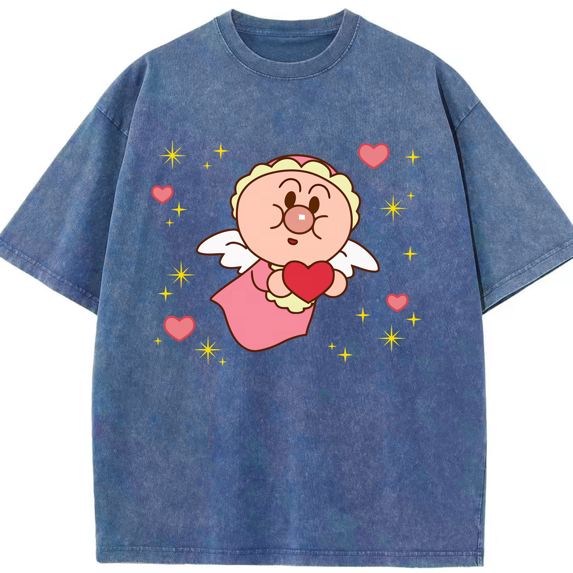 （画像用） アンパンマン Anpanman 綿100% ヴィンテージ風 半袖Tシャツ（フロントプリント）