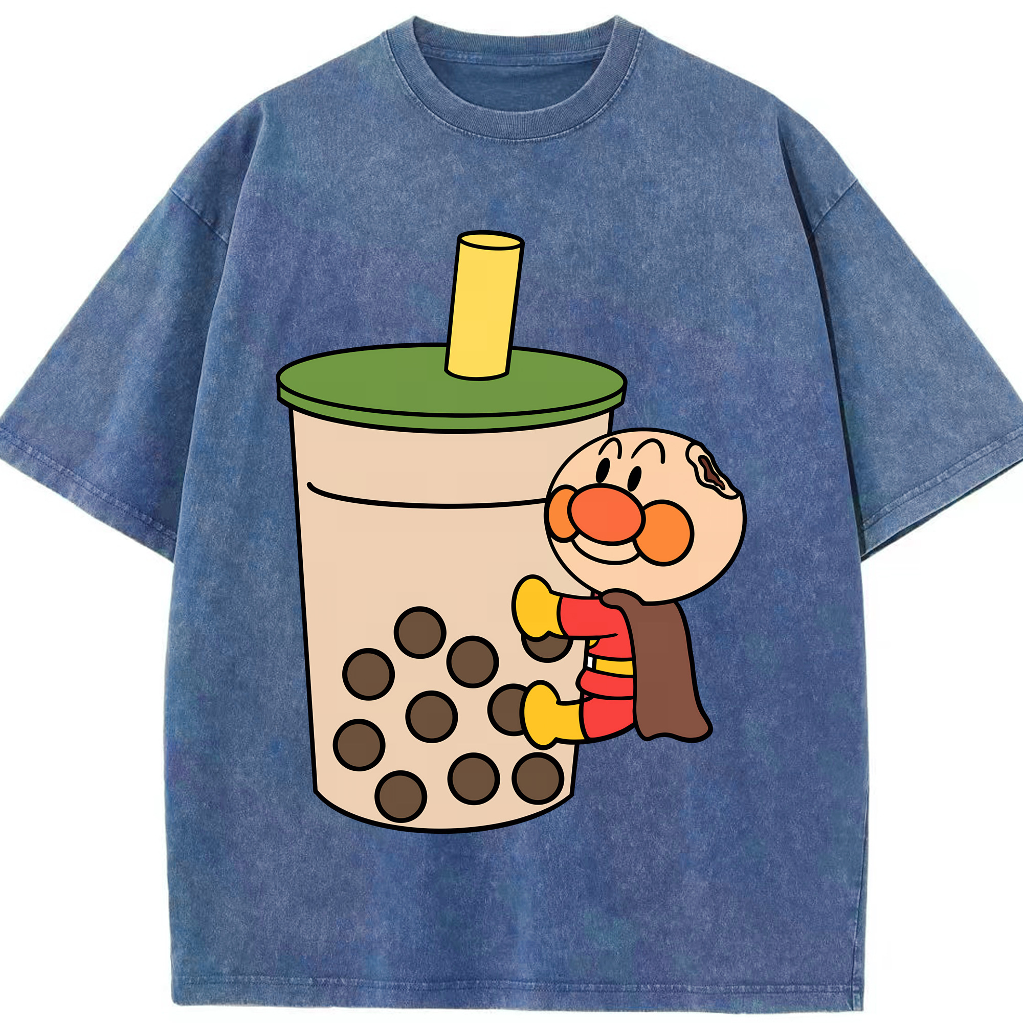 （画像用） アンパンマン Anpanman 綿100% ヴィンテージ風 半袖Tシャツ（フロントプリント）