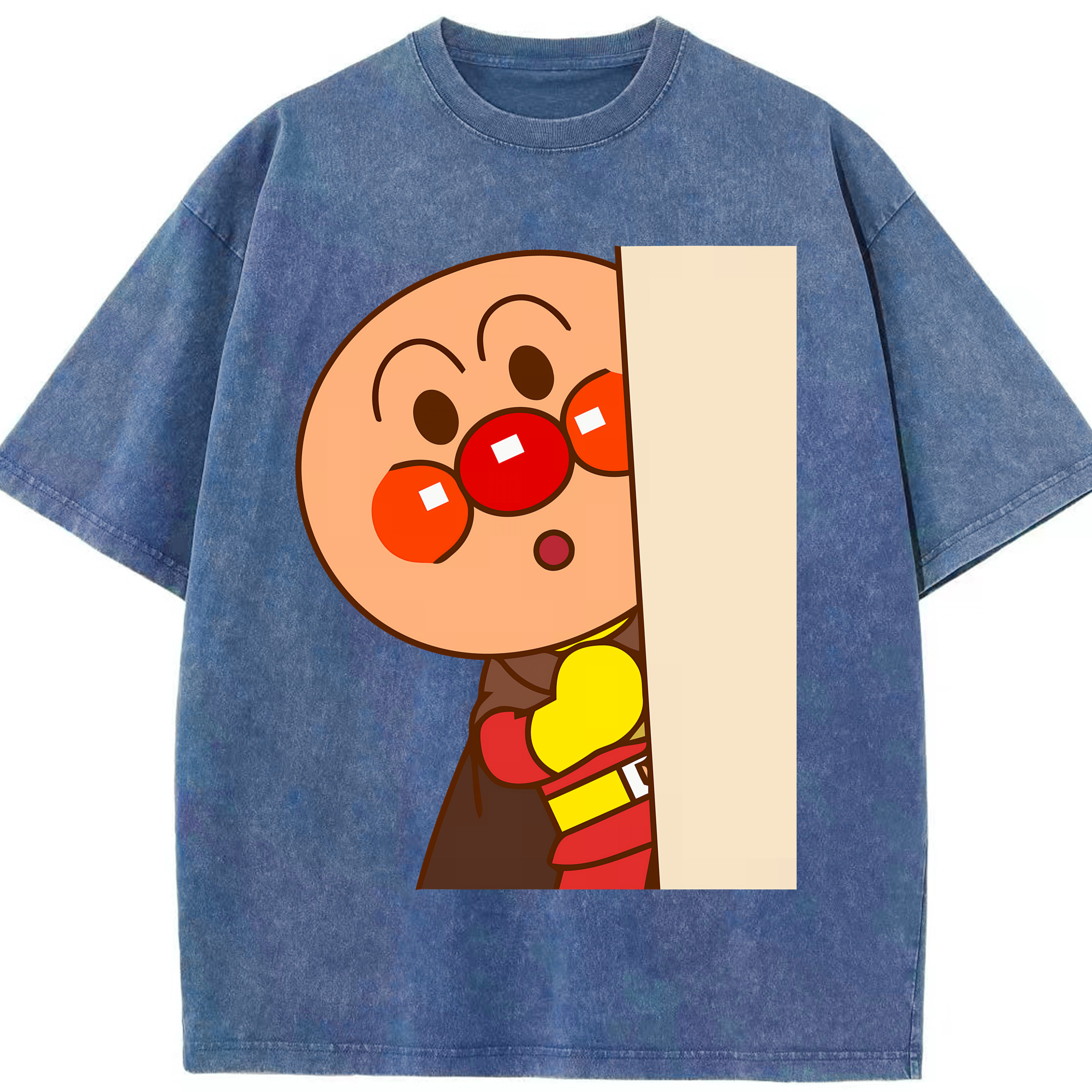 （画像用） アンパンマン Anpanman 綿100% ヴィンテージ風 半袖Tシャツ（フロントプリント）