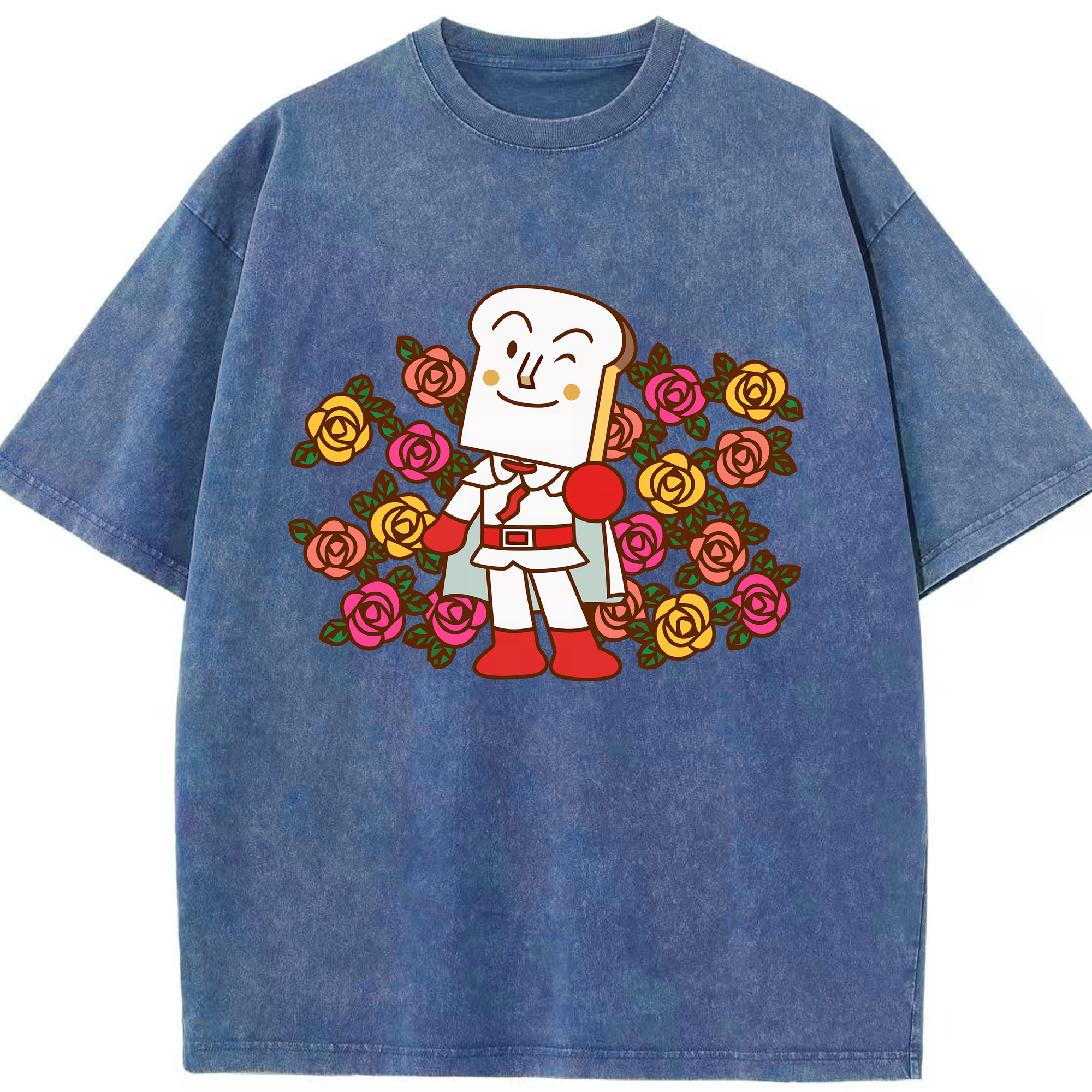 （画像用） アンパンマン Anpanman 綿100% ヴィンテージ風 半袖Tシャツ（フロントプリント）