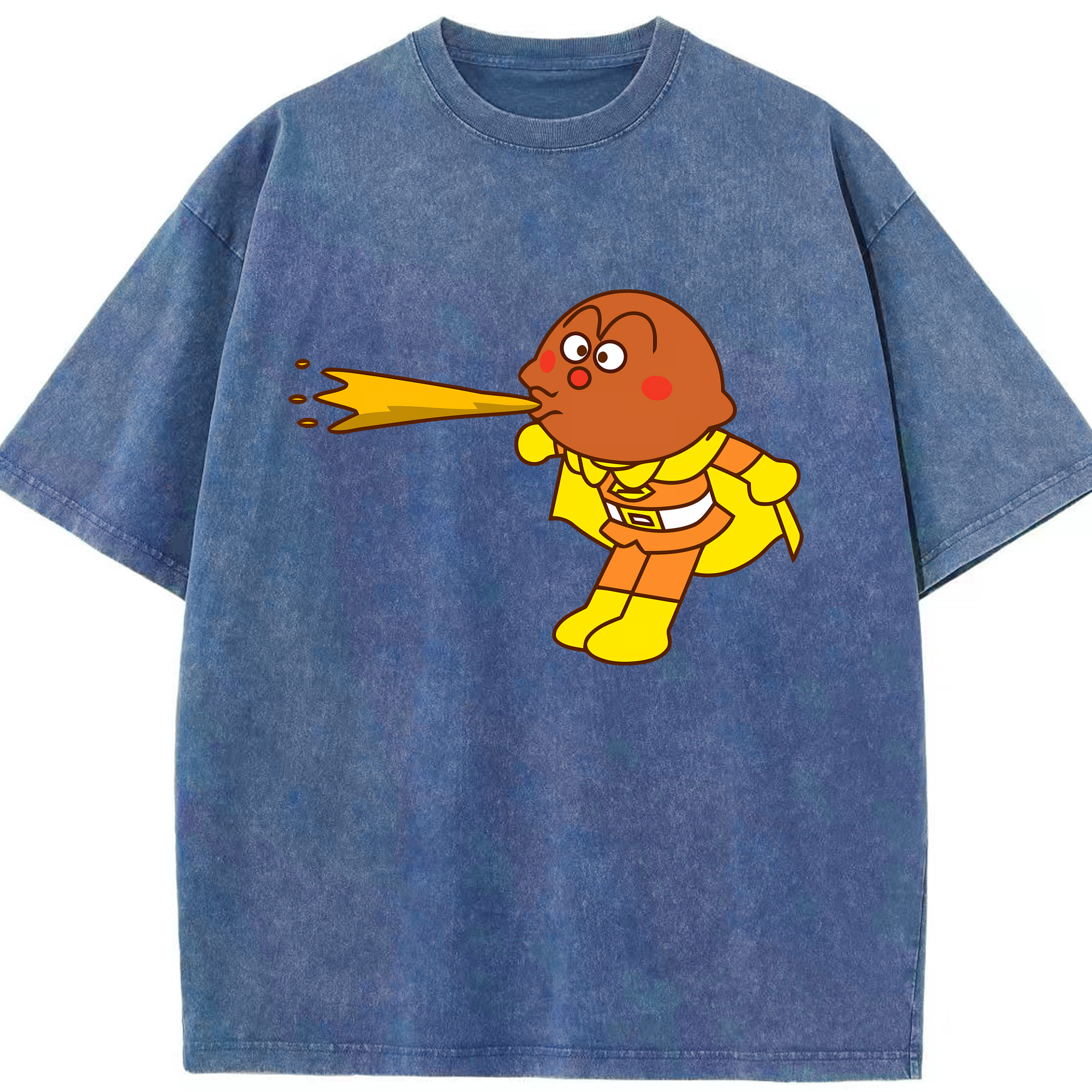 （画像用） アンパンマン Anpanman 綿100% ヴィンテージ風 半袖Tシャツ（フロントプリント）