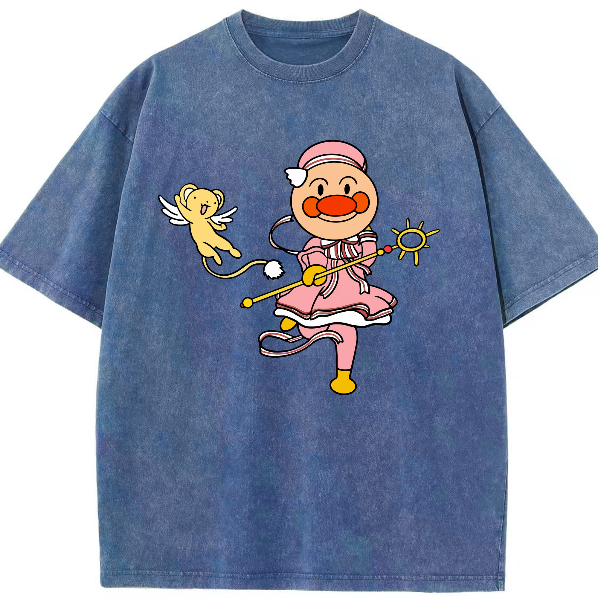 （画像用） アンパンマン Anpanman 綿100% ヴィンテージ風 半袖Tシャツ（フロントプリント）