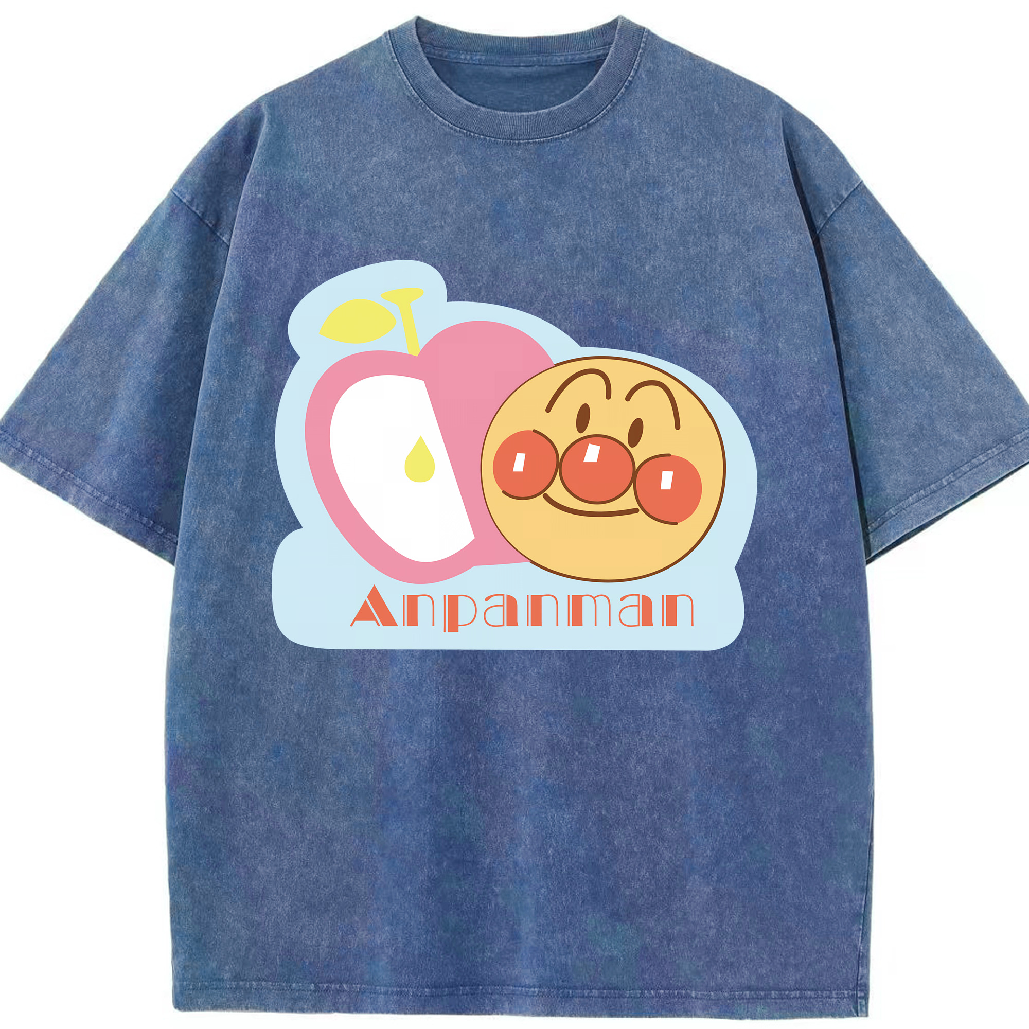 （画像用） アンパンマン Anpanman 綿100% ヴィンテージ風 半袖Tシャツ（フロントプリント）